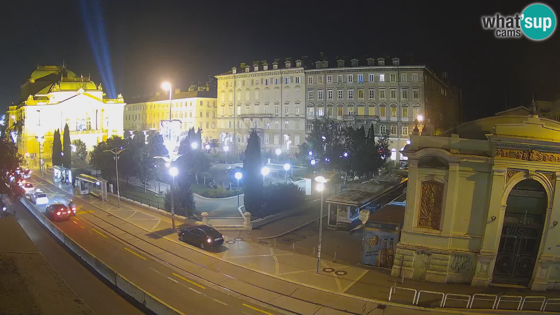 Webcam Rijeka – Park and  Croatian National Theatre Ivan pl. Zajc