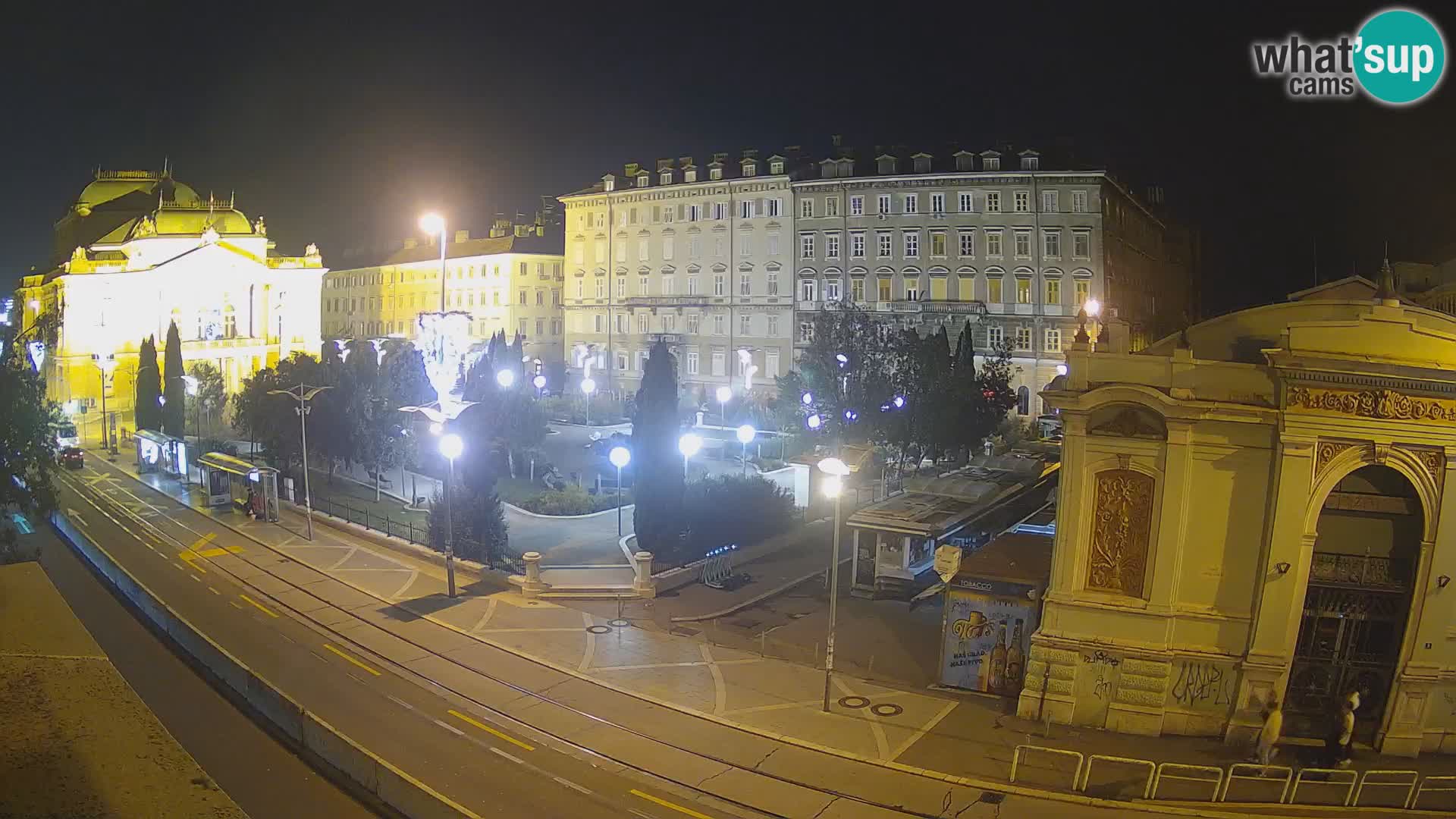 Webcam Rijeka – Parque i Teatro Nacional Croato Ivan pl. Zajc