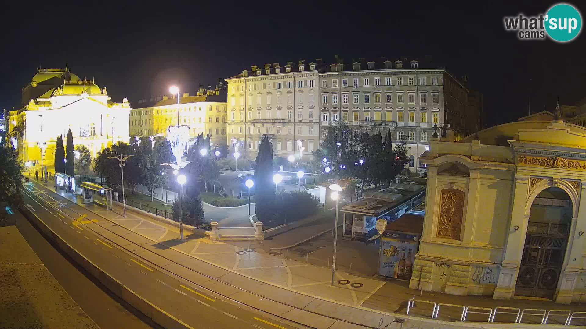 Webcam Rijeka – Parque i Teatro Nacional Croato Ivan pl. Zajc