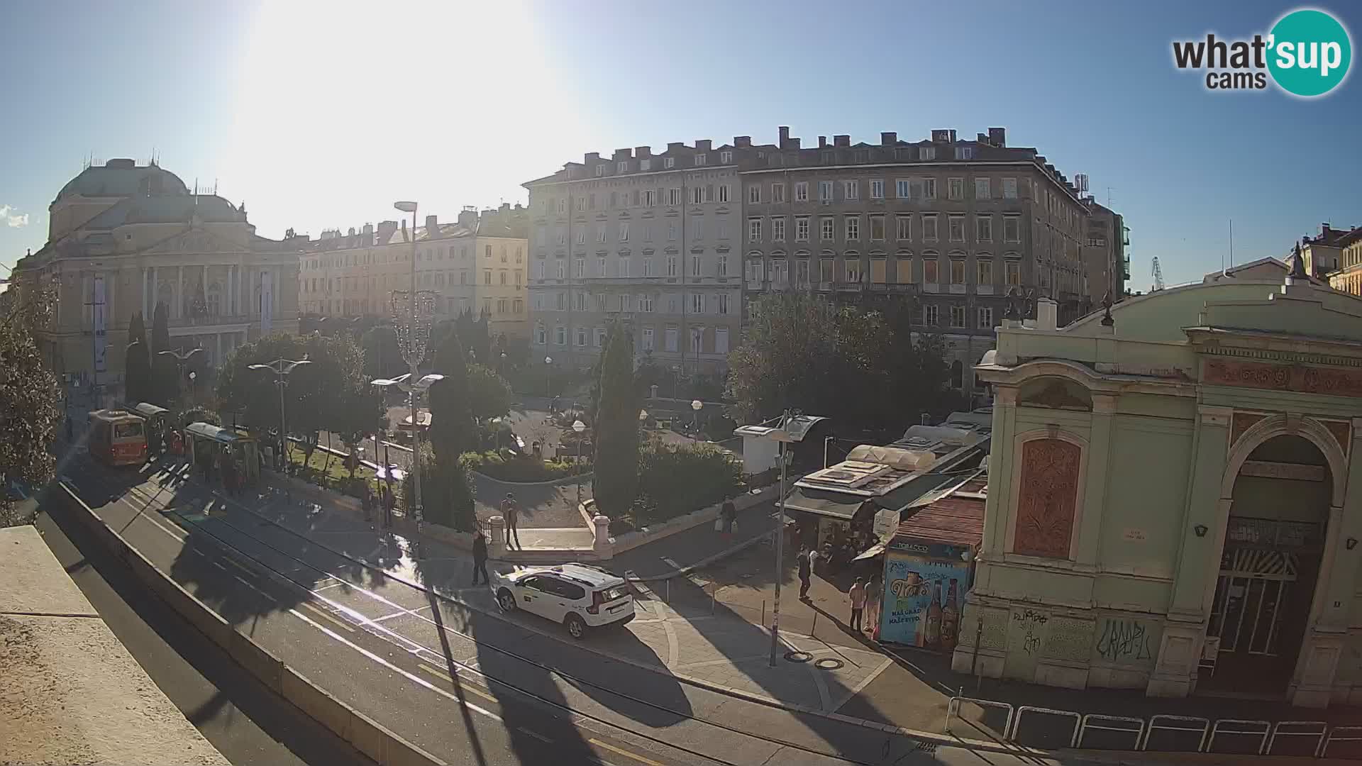 Webkam Rijeka – Park i Hrvatsko narodno kazalište Ivana pl. Zajc