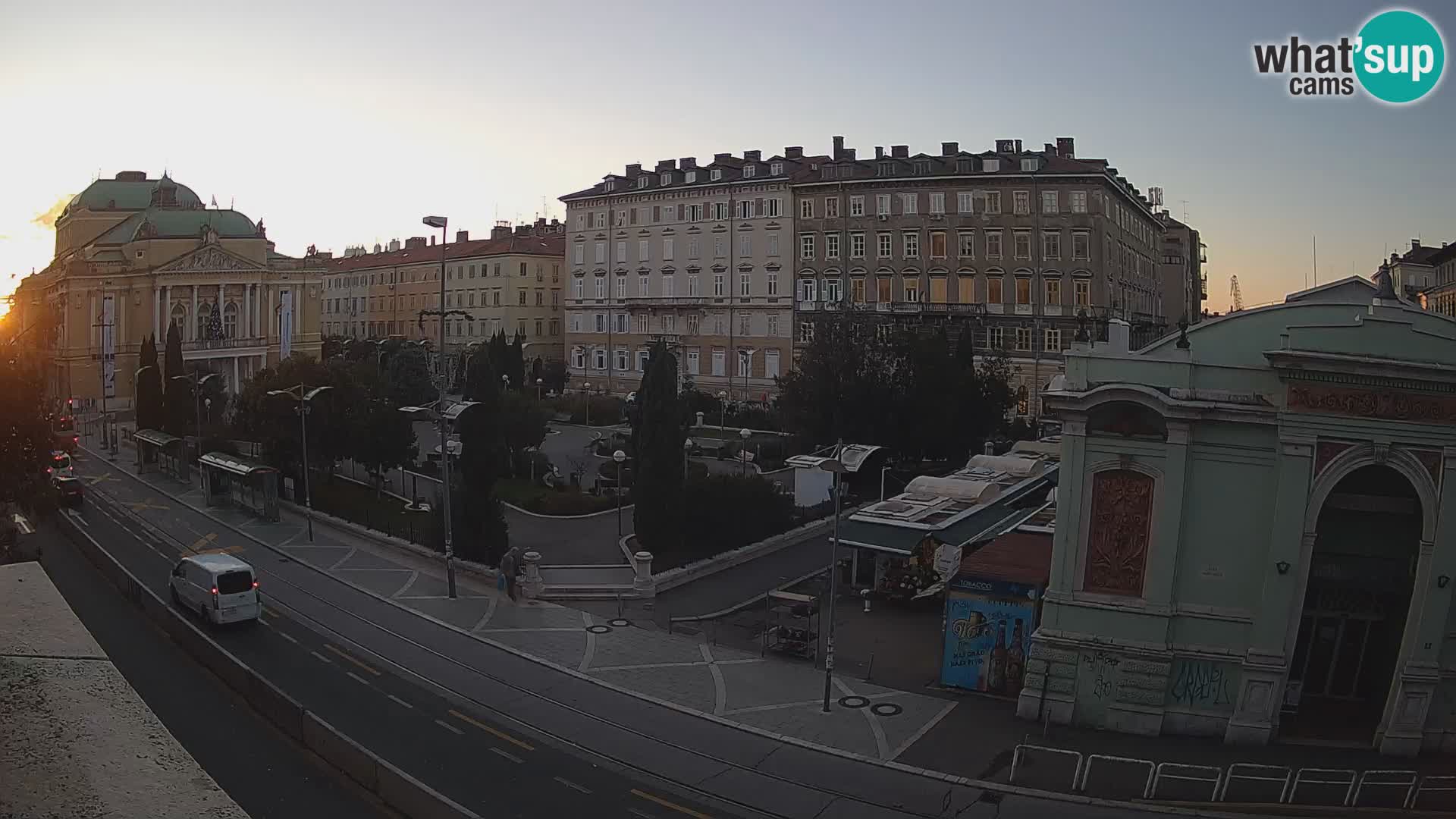 Webkam Rijeka – Park i Hrvatsko narodno kazalište Ivana pl. Zajc