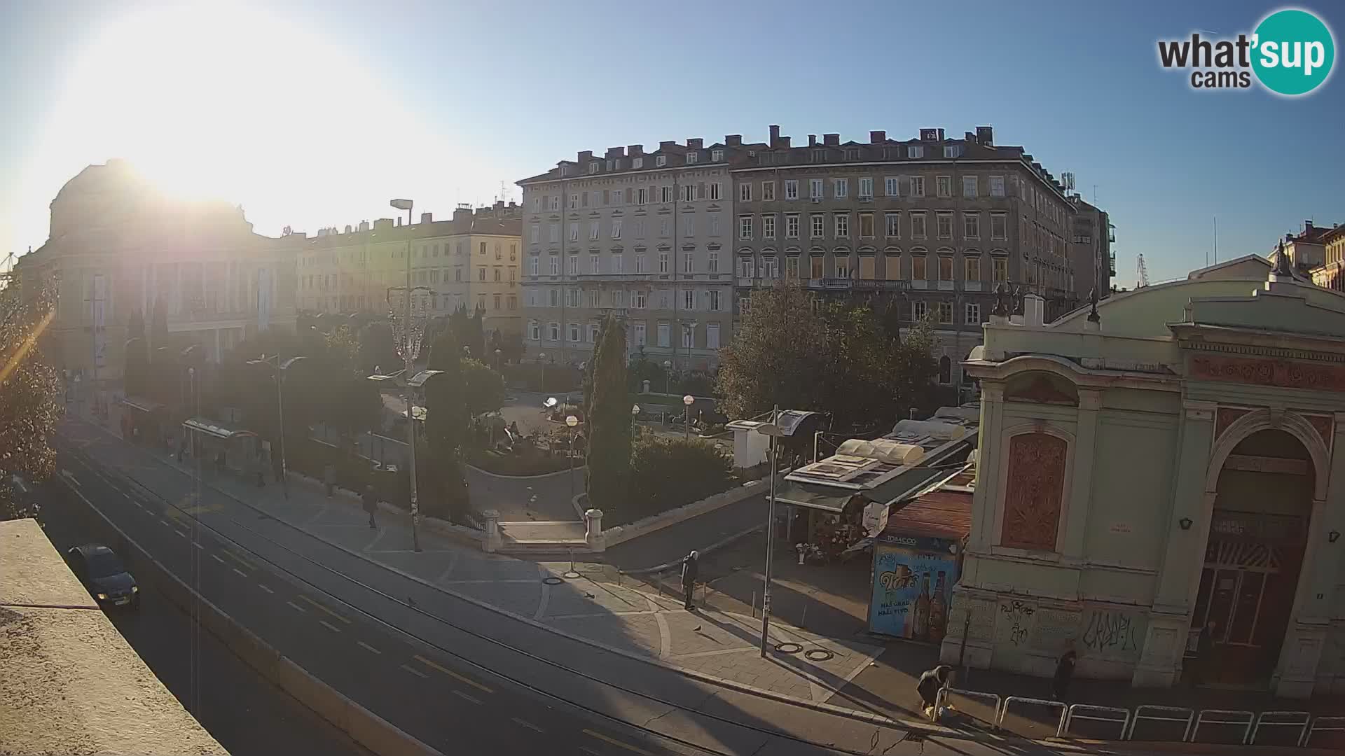 Webcam Fiume – Parco e Teatro nazionale Croato Ivan pl. Zajc