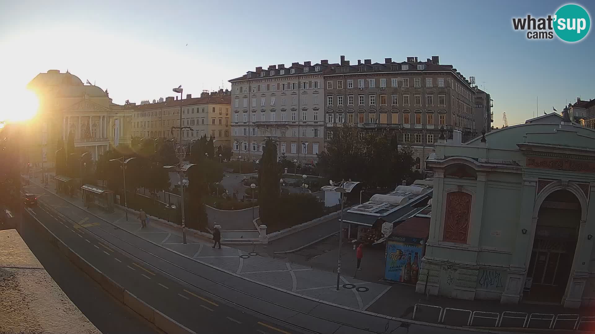 Webkam Rijeka – Park i Hrvatsko narodno kazalište Ivana pl. Zajc