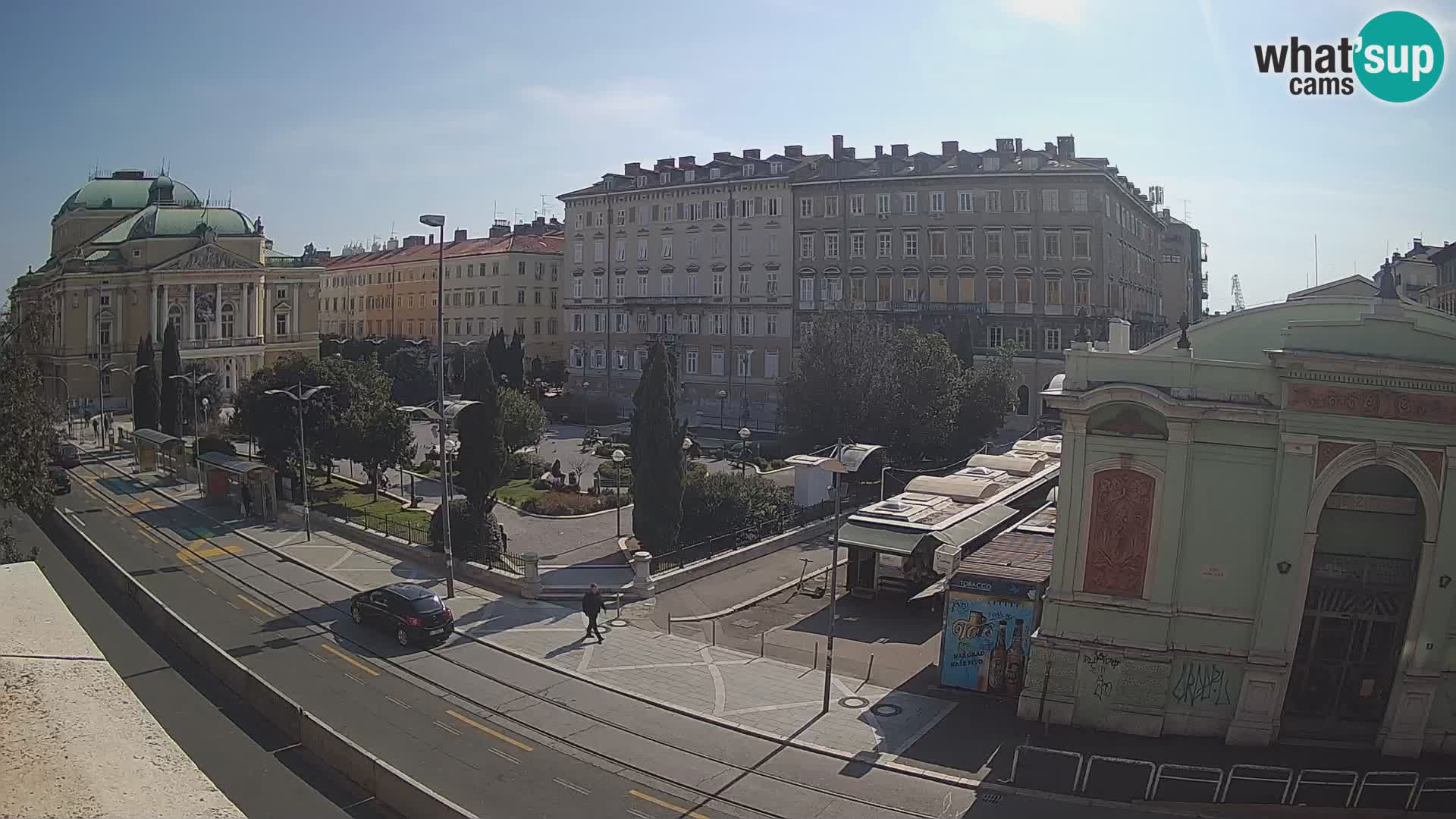 Webcam Rijeka – Park and  Croatian National Theatre Ivan pl. Zajc