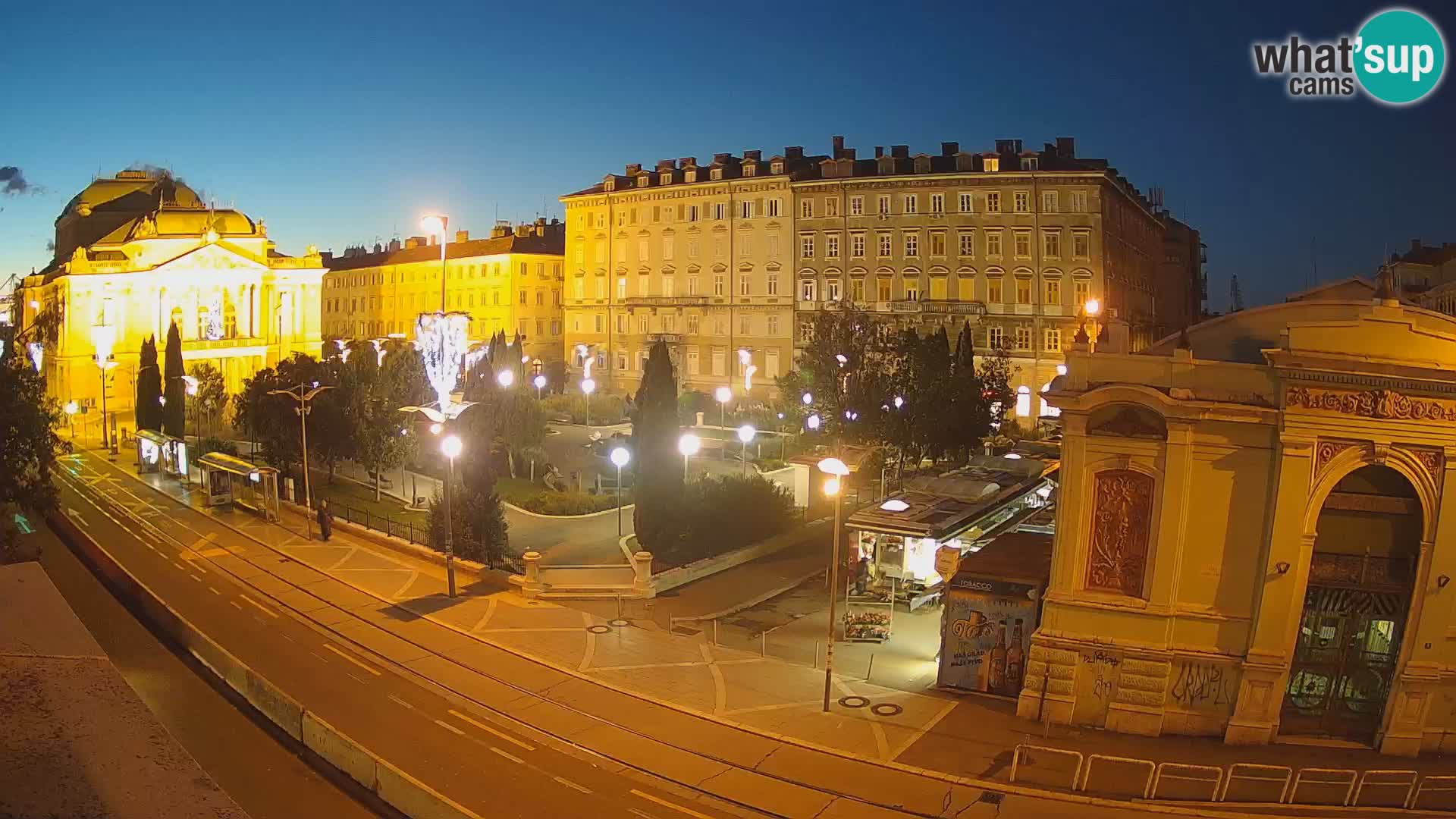 Webkam Rijeka – Park i Hrvatsko narodno kazalište Ivana pl. Zajc