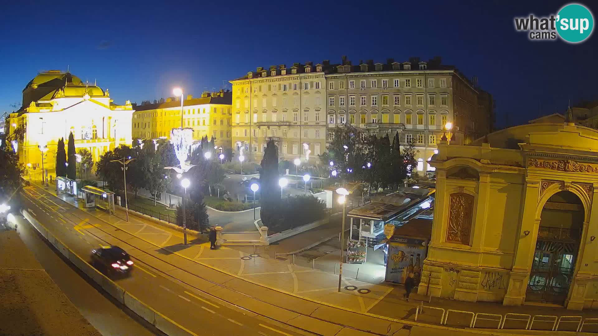 Webcam Rijeka – Park and  Croatian National Theatre Ivan pl. Zajc