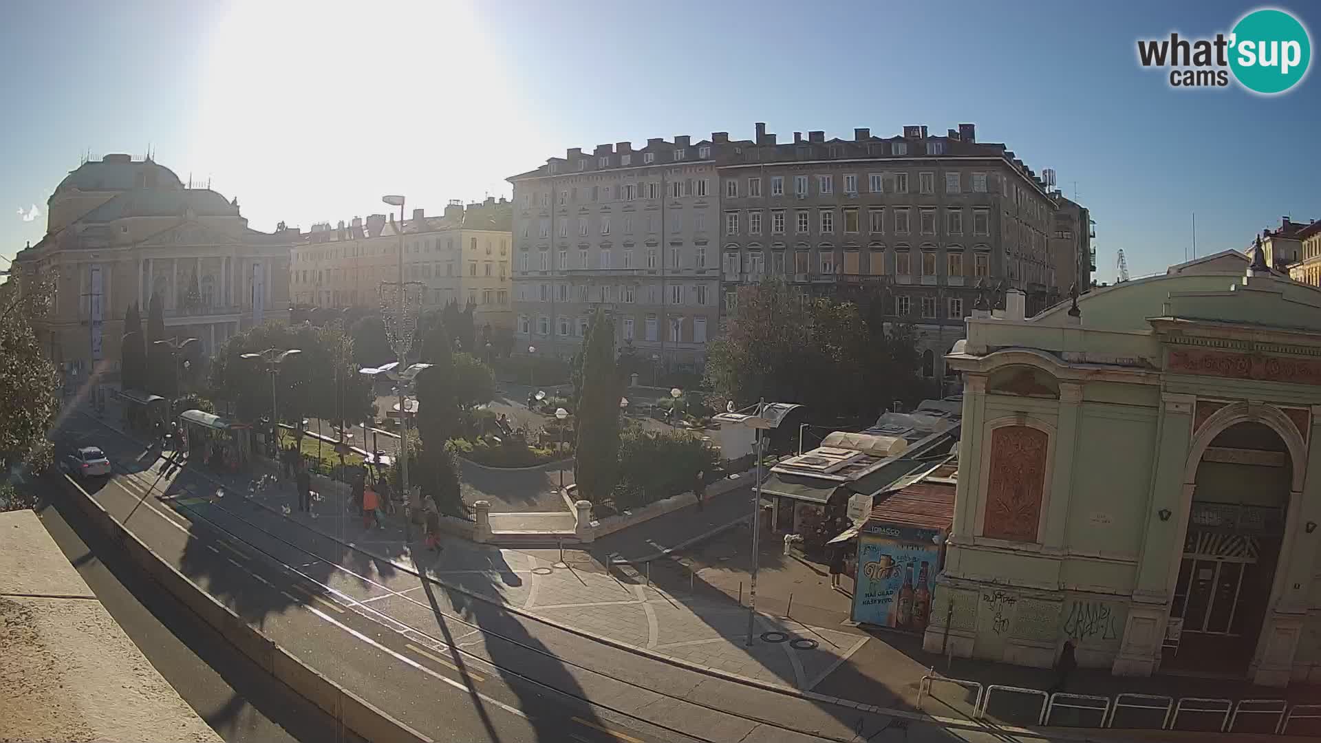 Webkam Rijeka – Park i Hrvatsko narodno kazalište Ivana pl. Zajc