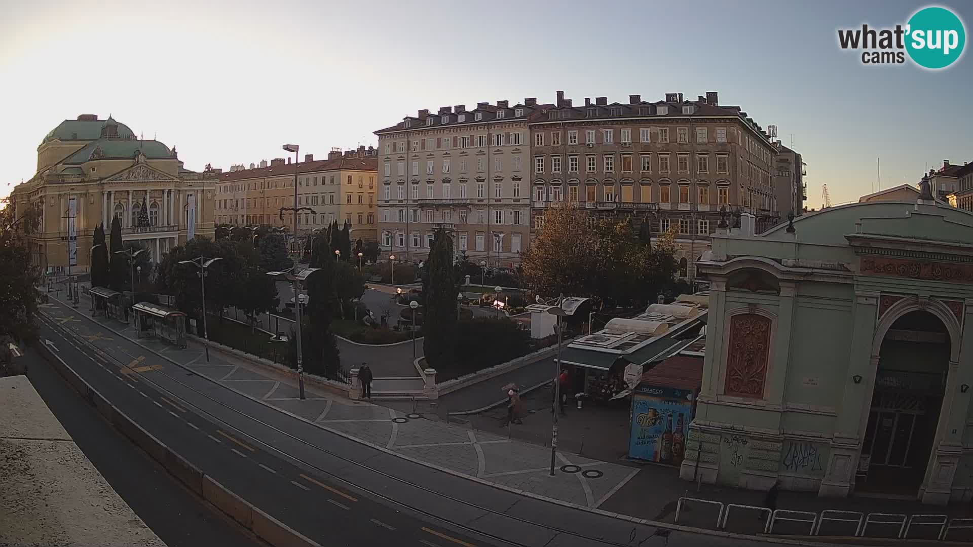 Webcam Rijeka – Park and  Croatian National Theatre Ivan pl. Zajc