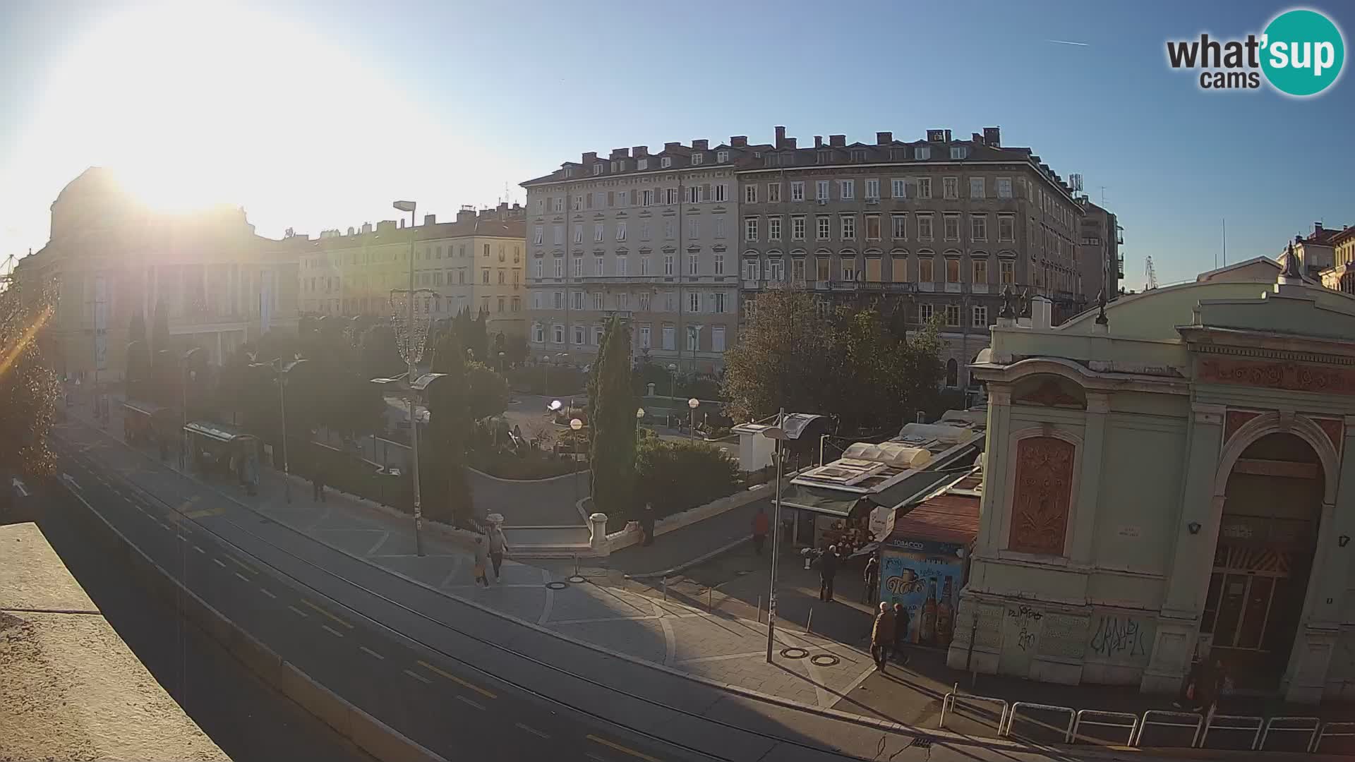 Webcam Rijeka – Parque i Teatro Nacional Croato Ivan pl. Zajc