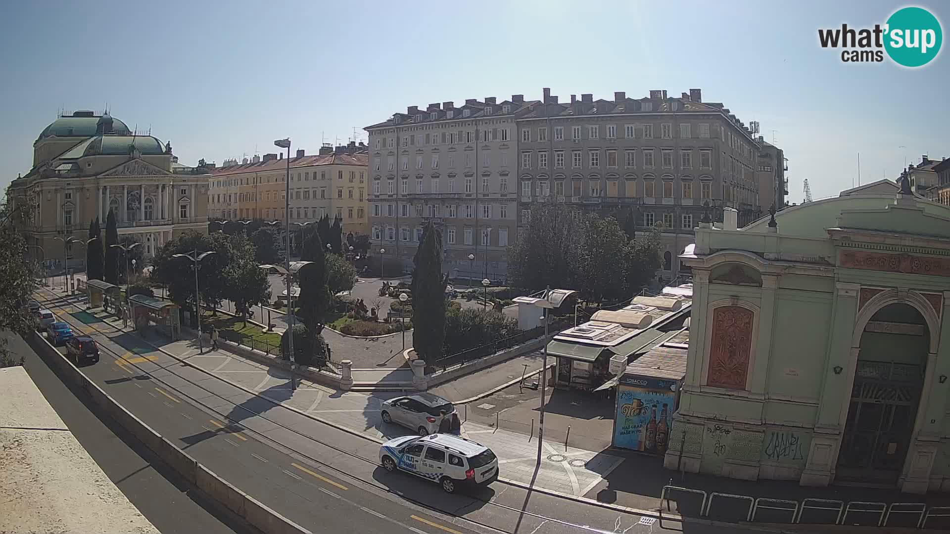 Webcam Rijeka – Park and  Croatian National Theatre Ivan pl. Zajc