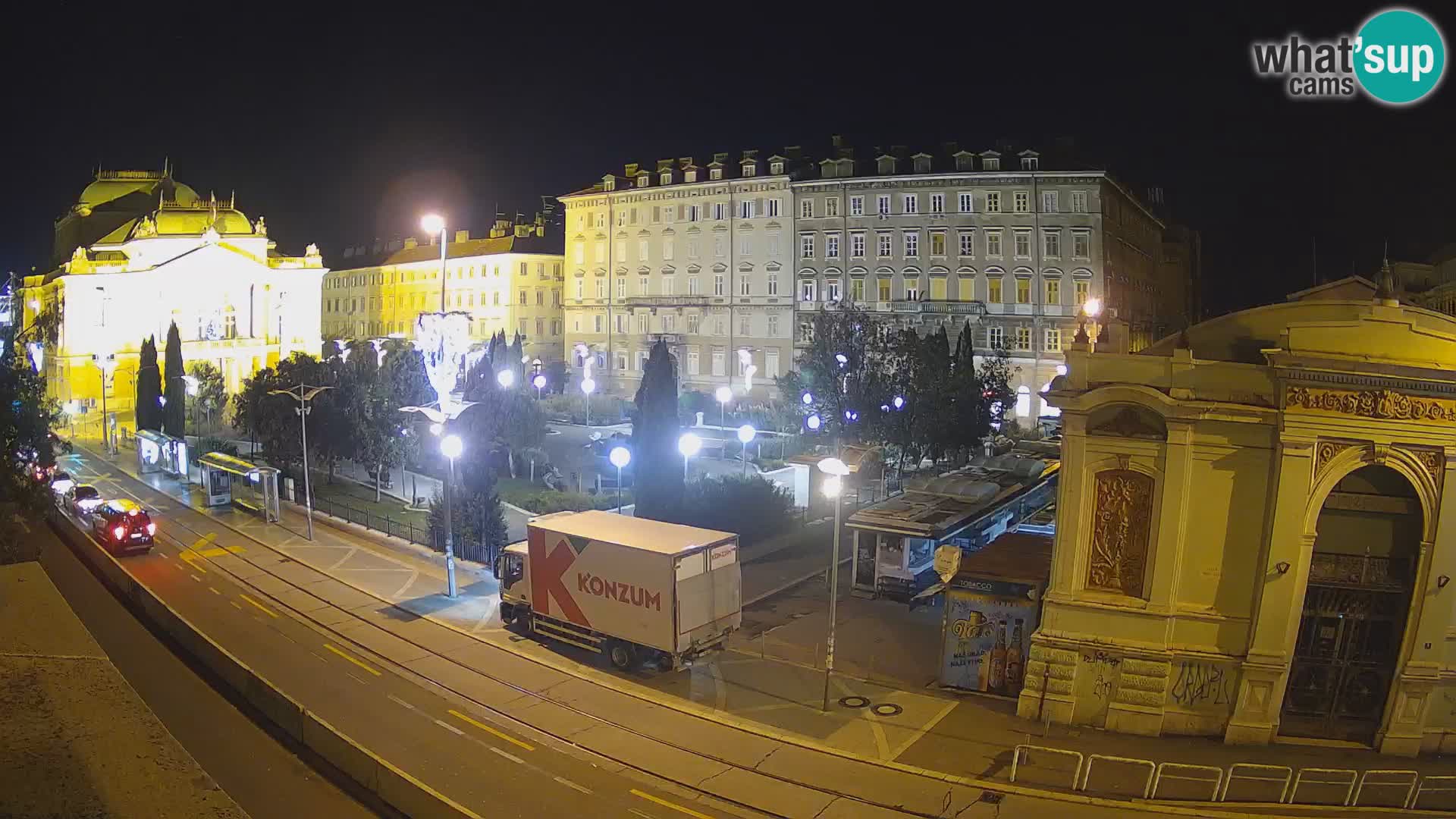 Webcam Rijeka – Park and  Croatian National Theatre Ivan pl. Zajc