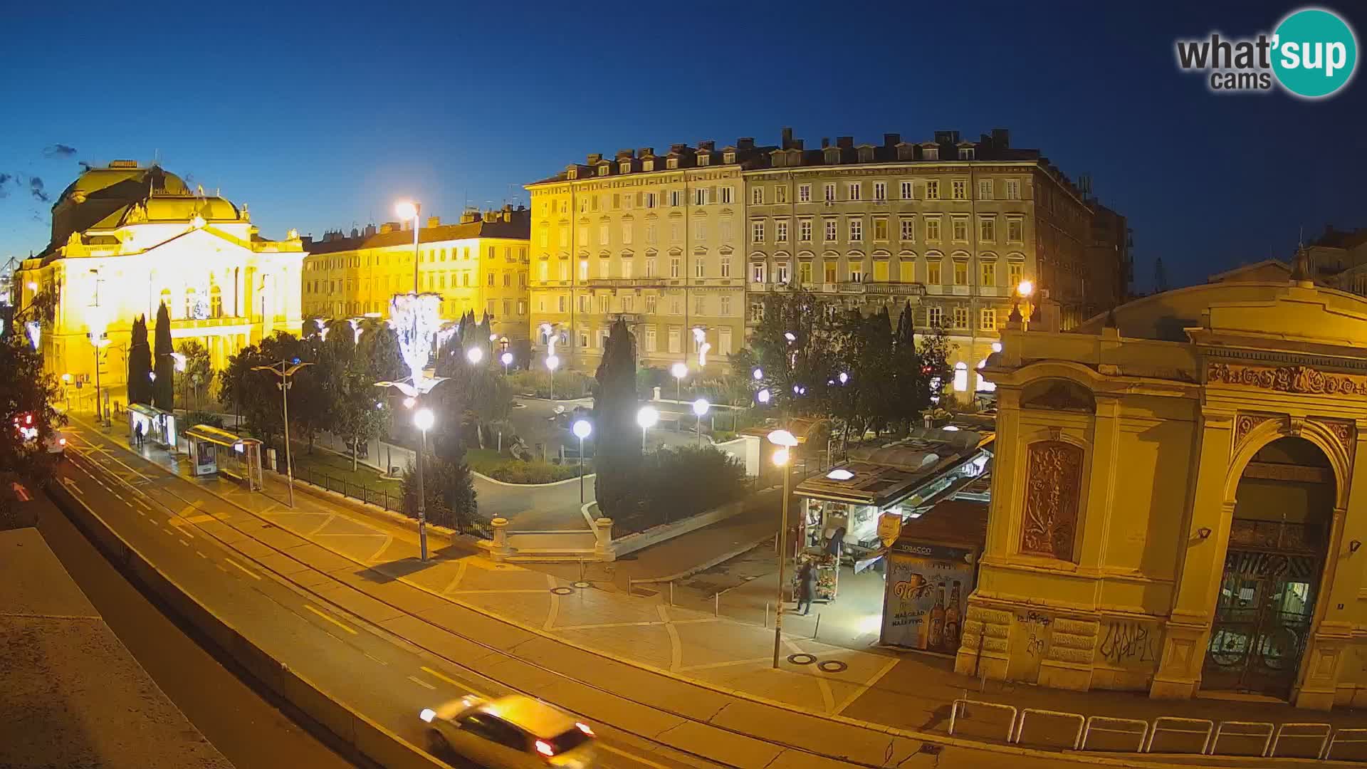 Webcam Rijeka – Park and  Croatian National Theatre Ivan pl. Zajc