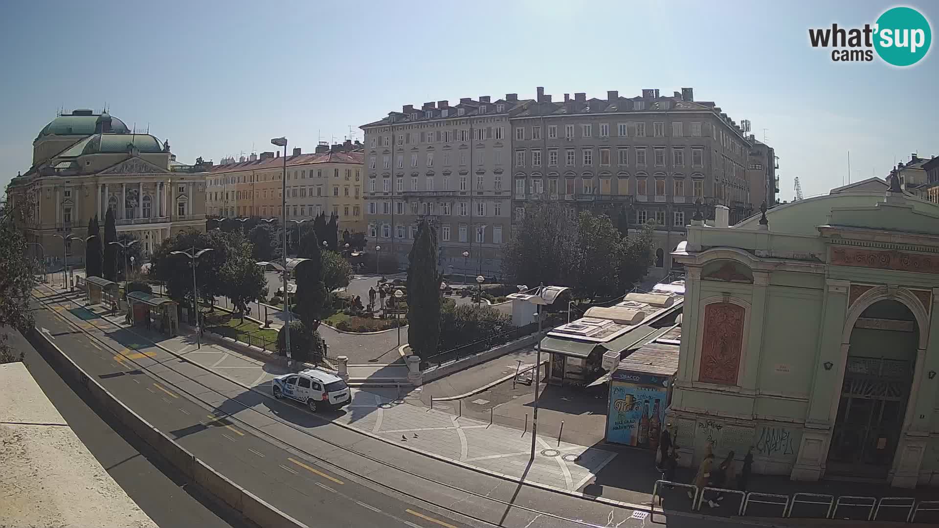 Webcam Rijeka – Park and  Croatian National Theatre Ivan pl. Zajc