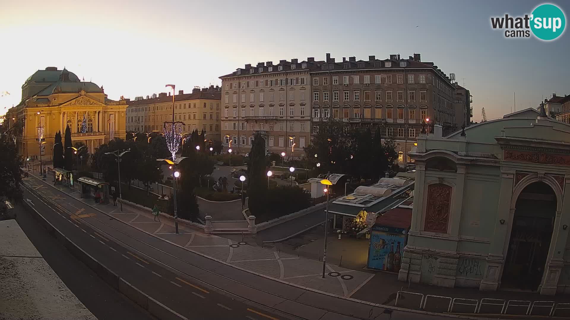 Webcam Rijeka – Parque i Teatro Nacional Croato Ivan pl. Zajc