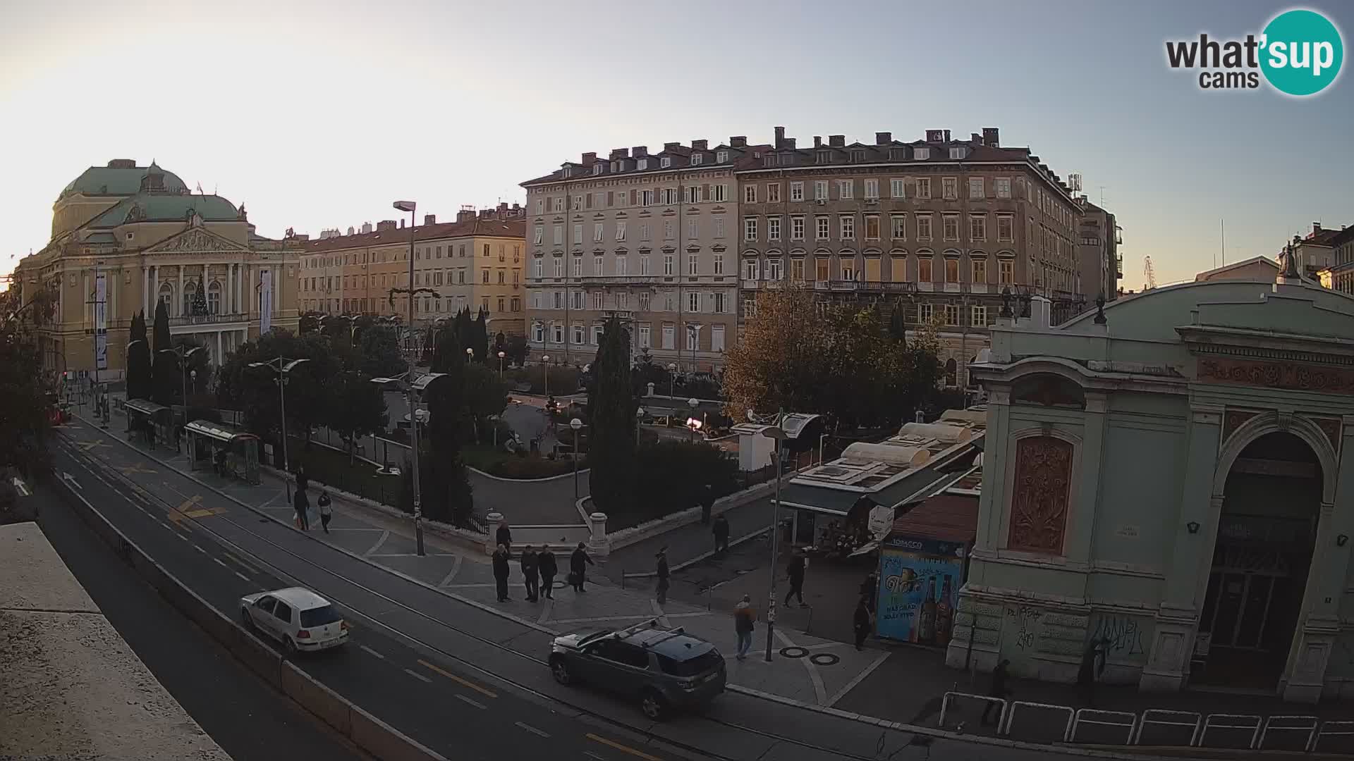 Webcam Rijeka – Parque i Teatro Nacional Croato Ivan pl. Zajc