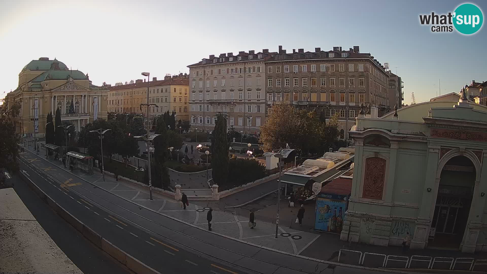 Webcam Rijeka – Parque i Teatro Nacional Croato Ivan pl. Zajc