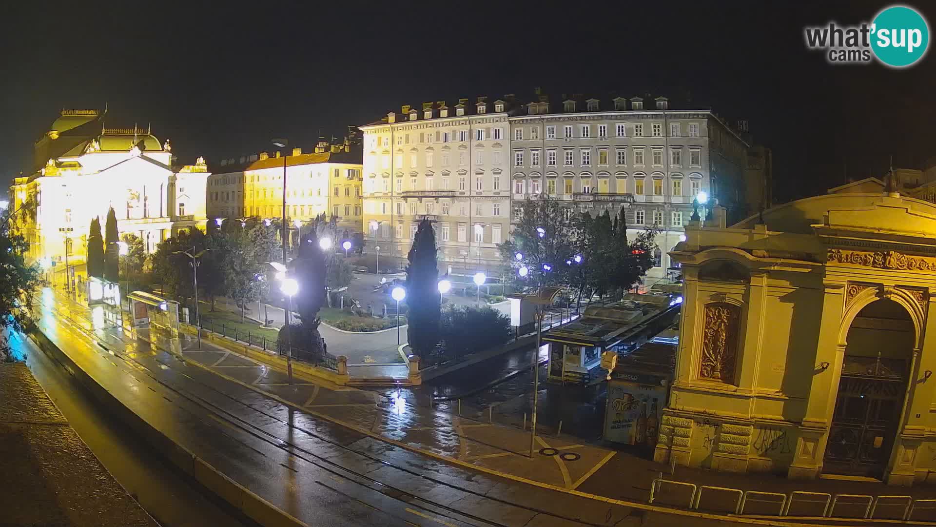 Webcam Fiume – Parco e Teatro nazionale Croato Ivan pl. Zajc