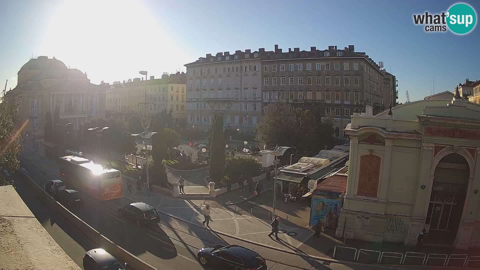 Webcam Rijeka – Park and  Croatian National Theatre Ivan pl. Zajc