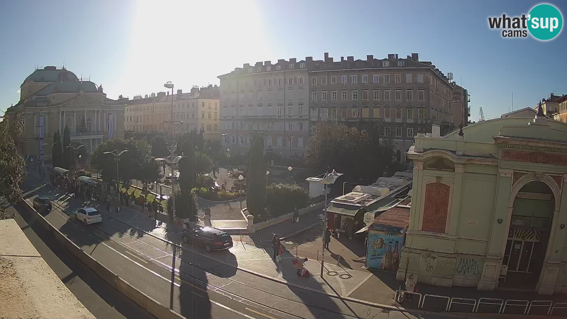 Webcam Rijeka – Park and  Croatian National Theatre Ivan pl. Zajc