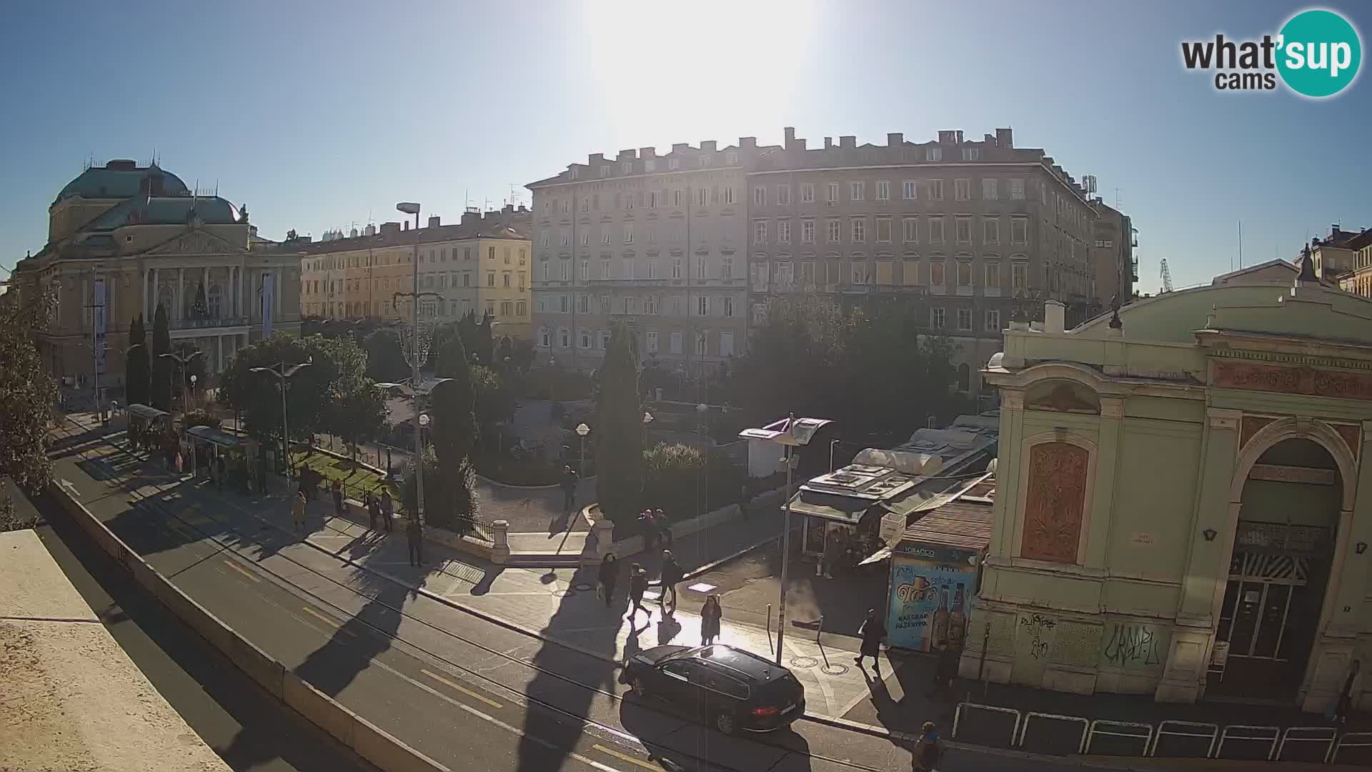 Webcam Rijeka – Park and  Croatian National Theatre Ivan pl. Zajc