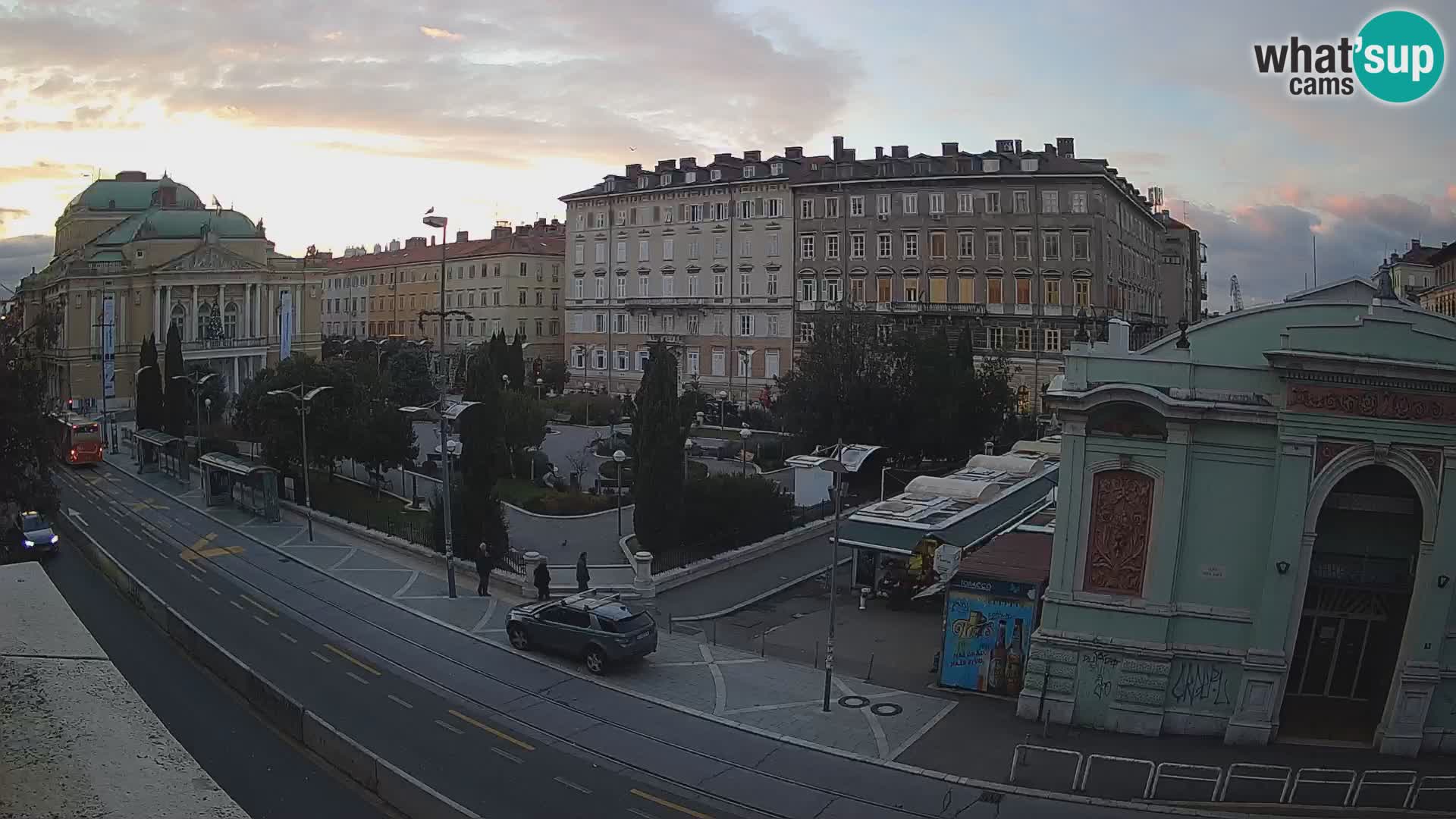 Webcam Rijeka – Park and  Croatian National Theatre Ivan pl. Zajc