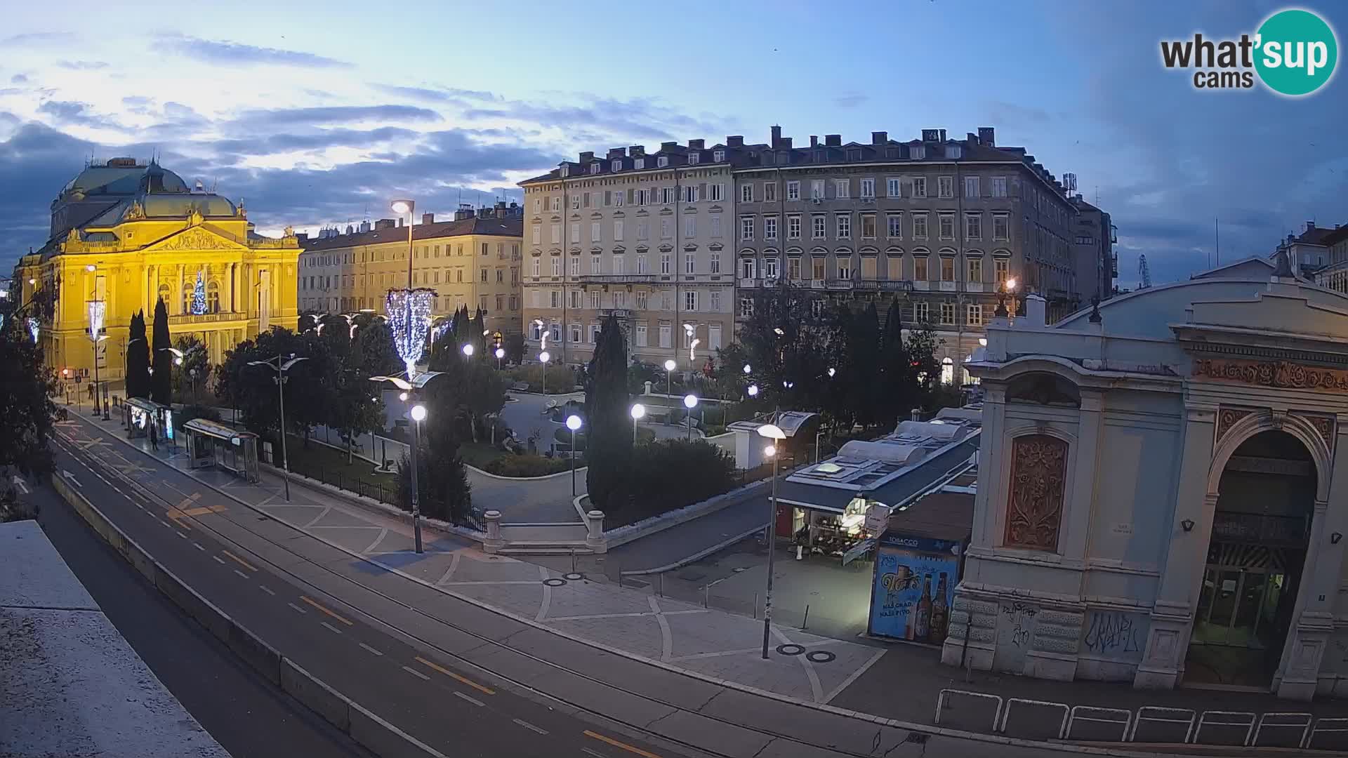 Webcam Rijeka – Park and  Croatian National Theatre Ivan pl. Zajc