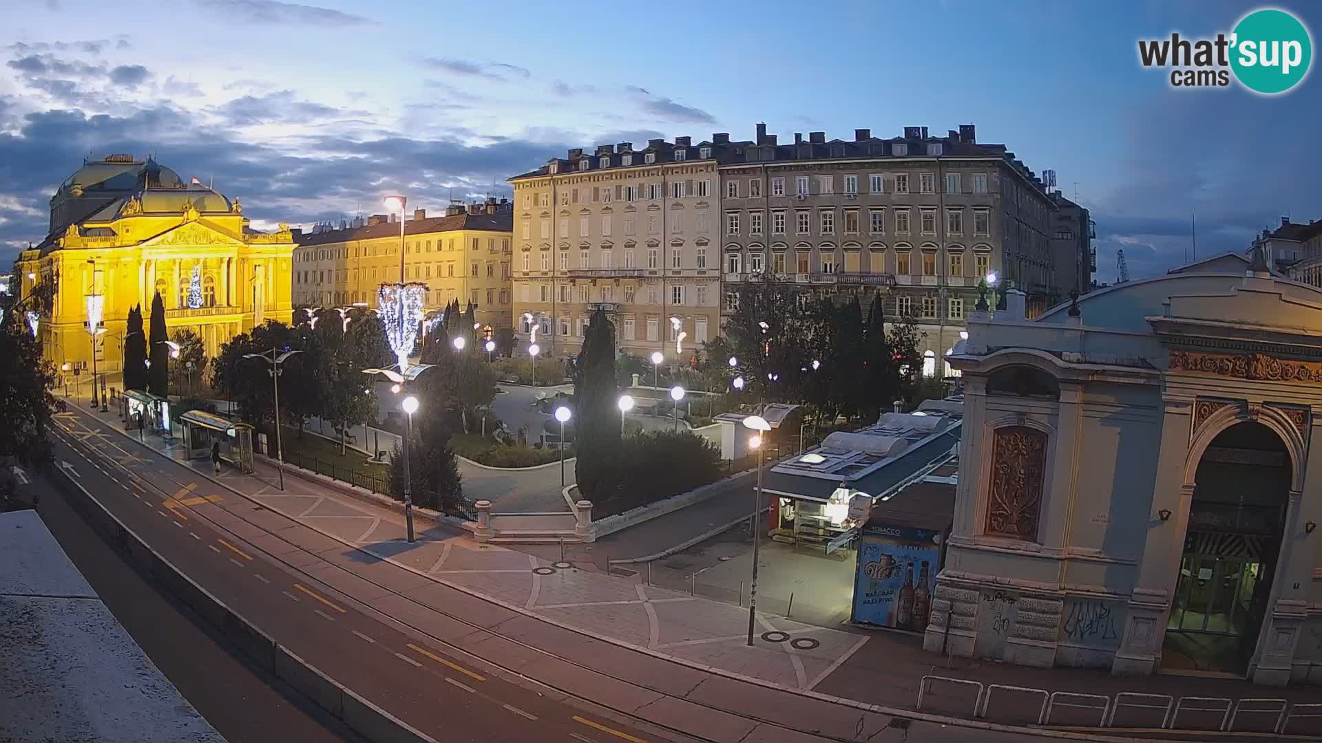 Webcam Rijeka – Park and  Croatian National Theatre Ivan pl. Zajc