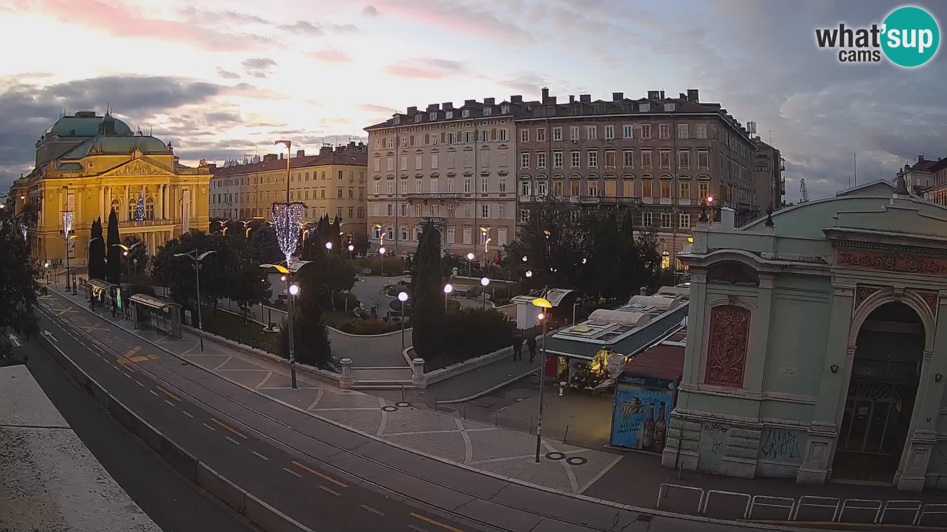 Webcam Fiume – Parco e Teatro nazionale Croato Ivan pl. Zajc