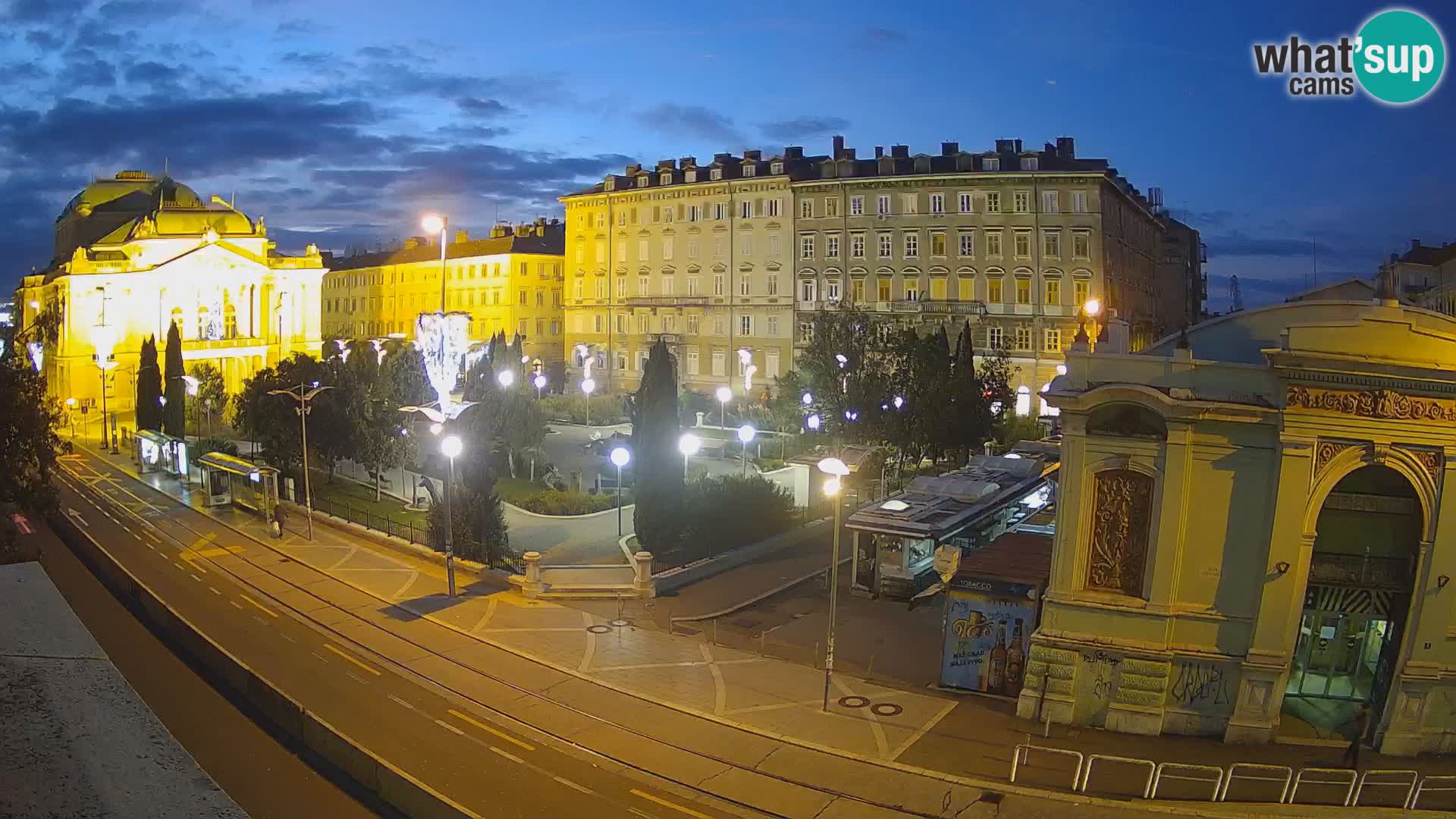 Webkam Rijeka – Park i Hrvatsko narodno kazalište Ivana pl. Zajc