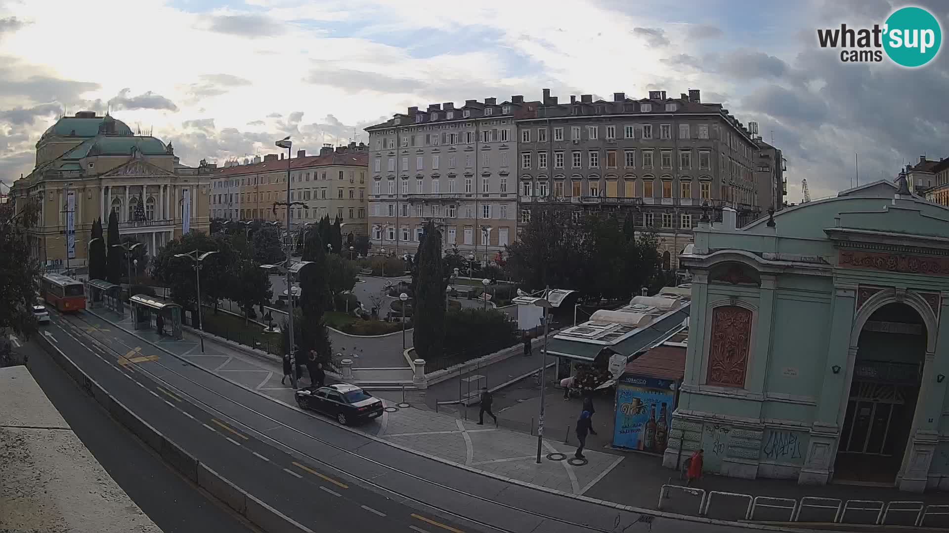 Webcam Rijeka – Park and  Croatian National Theatre Ivan pl. Zajc