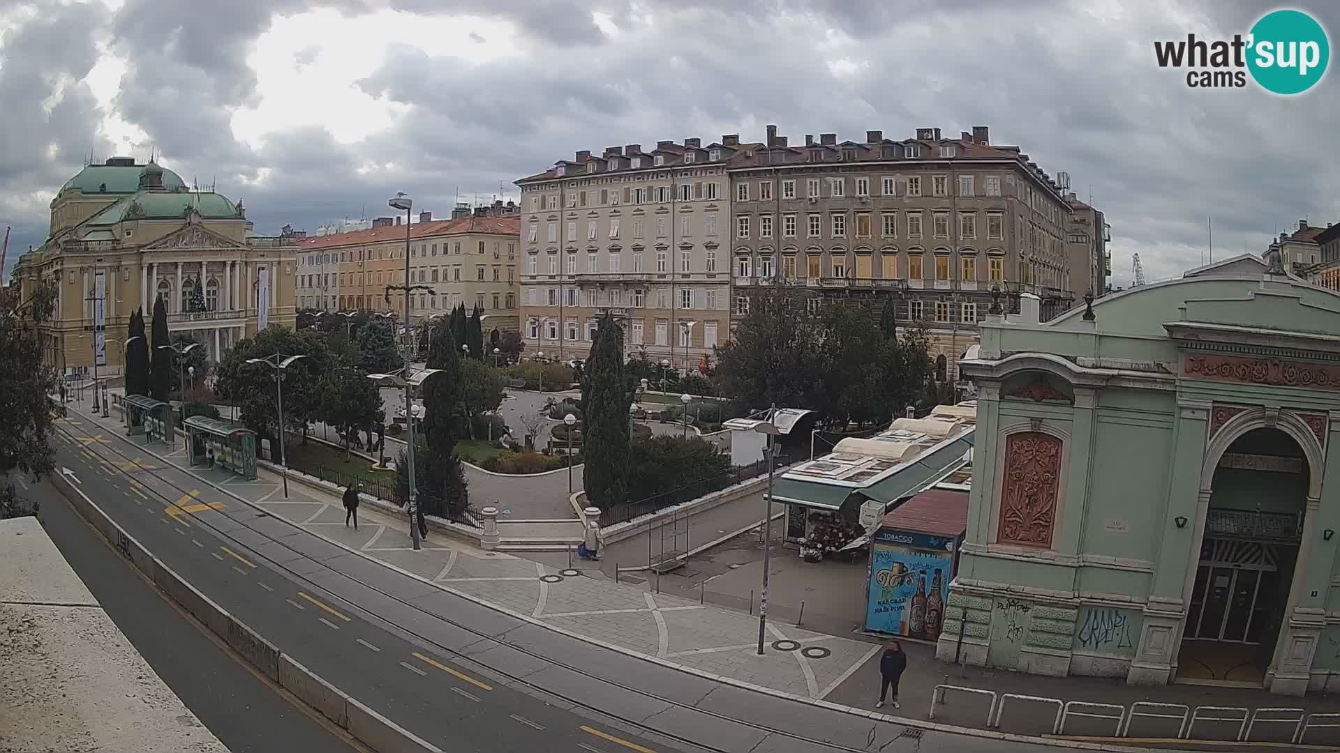 Webcam Rijeka – Park and  Croatian National Theatre Ivan pl. Zajc