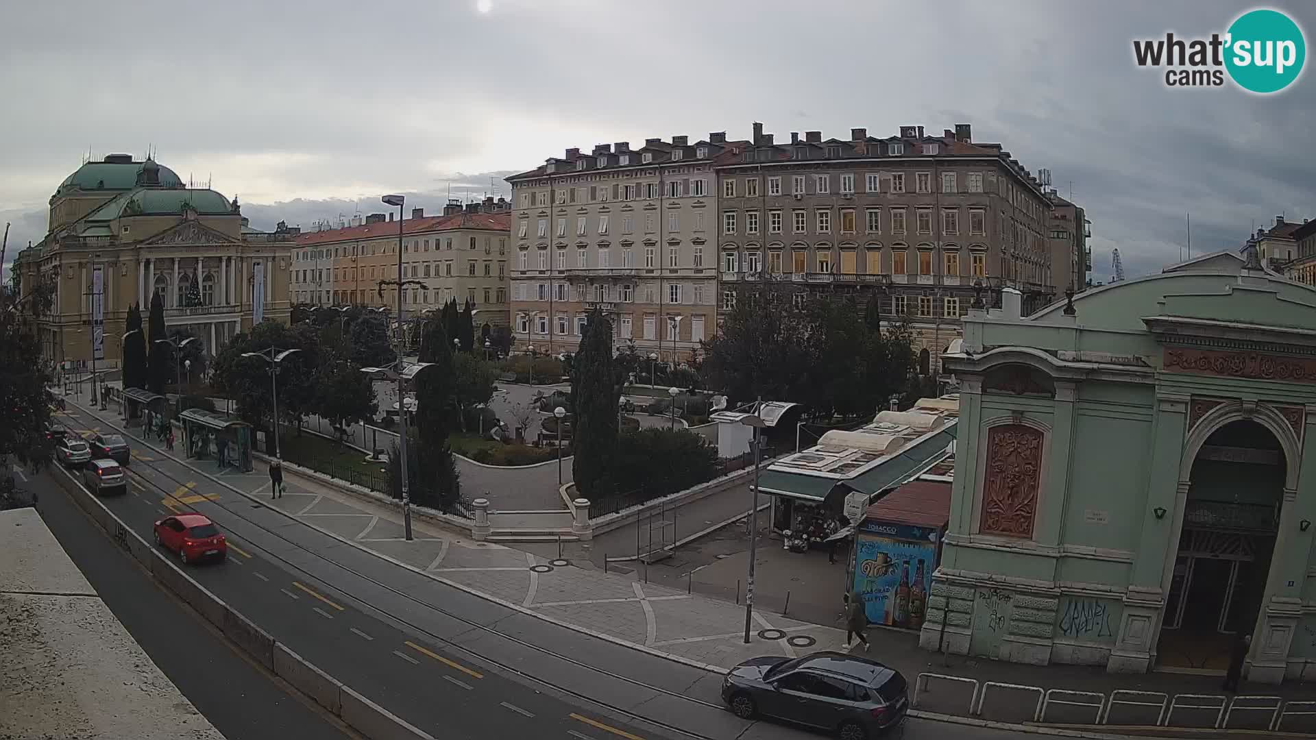 Webkam Rijeka – Park i Hrvatsko narodno kazalište Ivana pl. Zajc