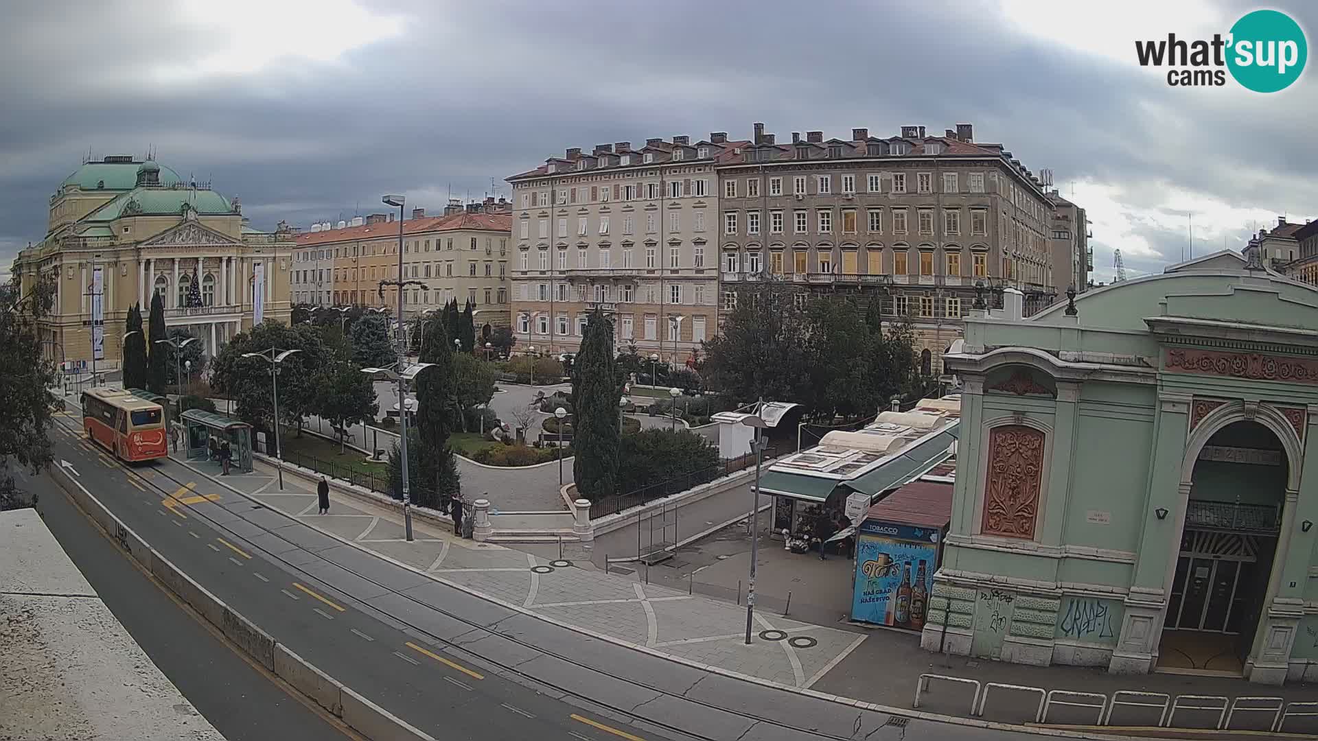 Webkam Rijeka – Park i Hrvatsko narodno kazalište Ivana pl. Zajc