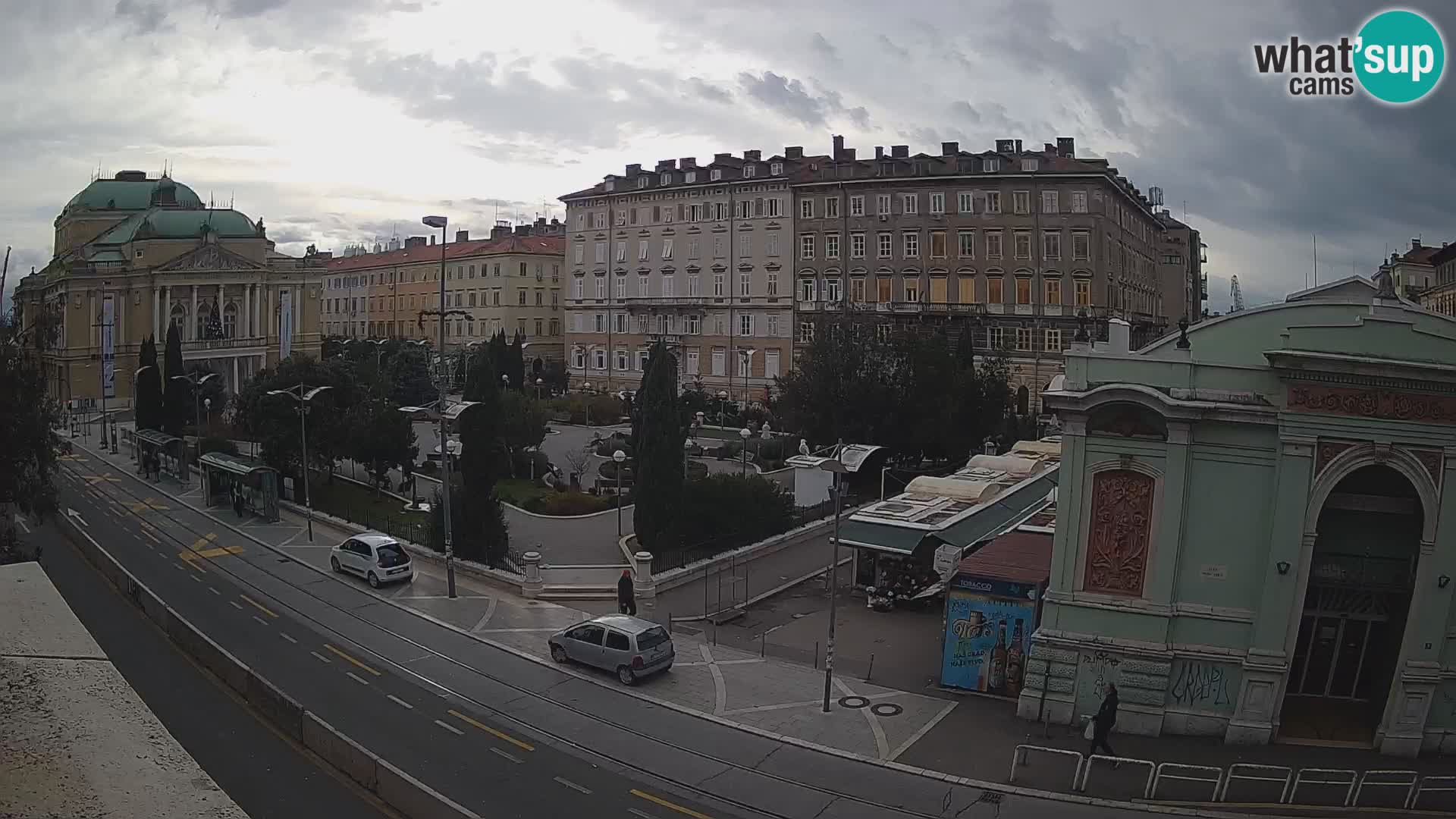 Webcam Rijeka – Park and  Croatian National Theatre Ivan pl. Zajc