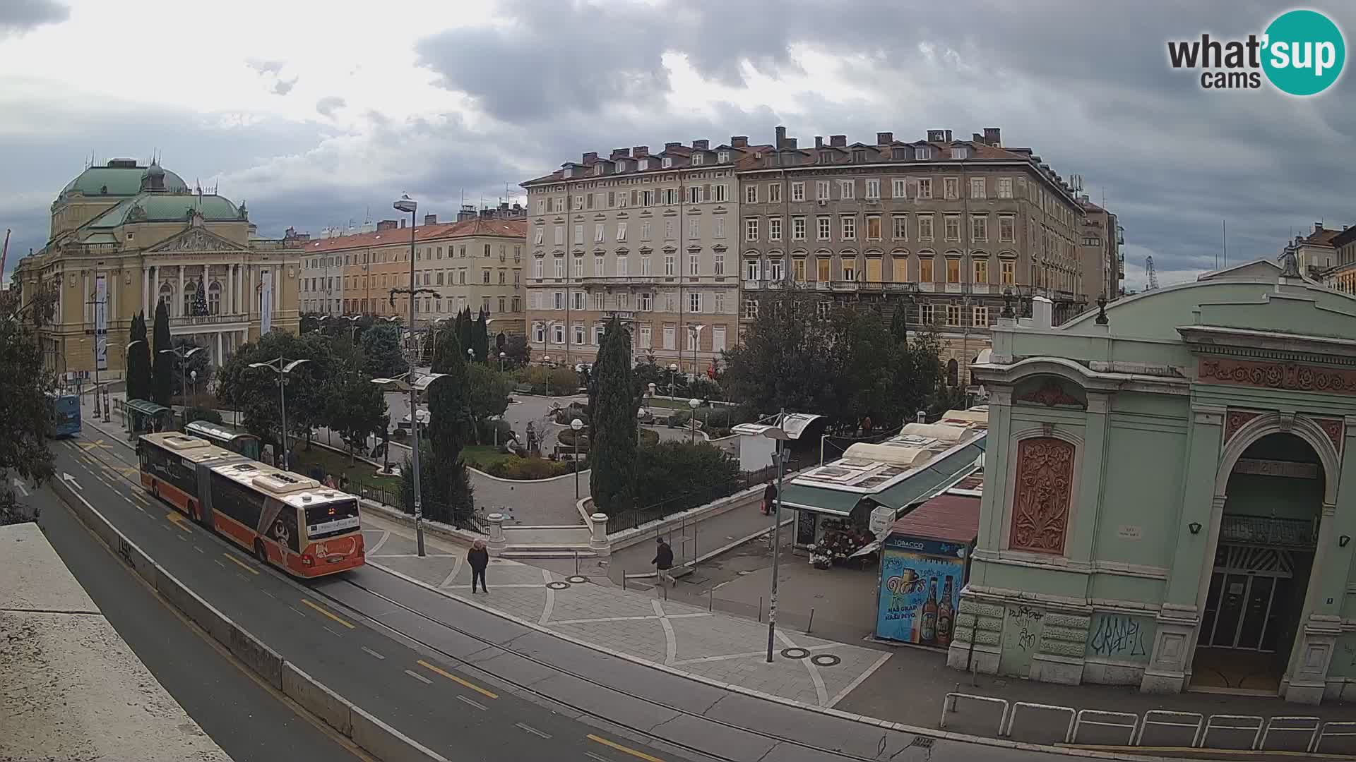 Webcam Rijeka – Park and  Croatian National Theatre Ivan pl. Zajc