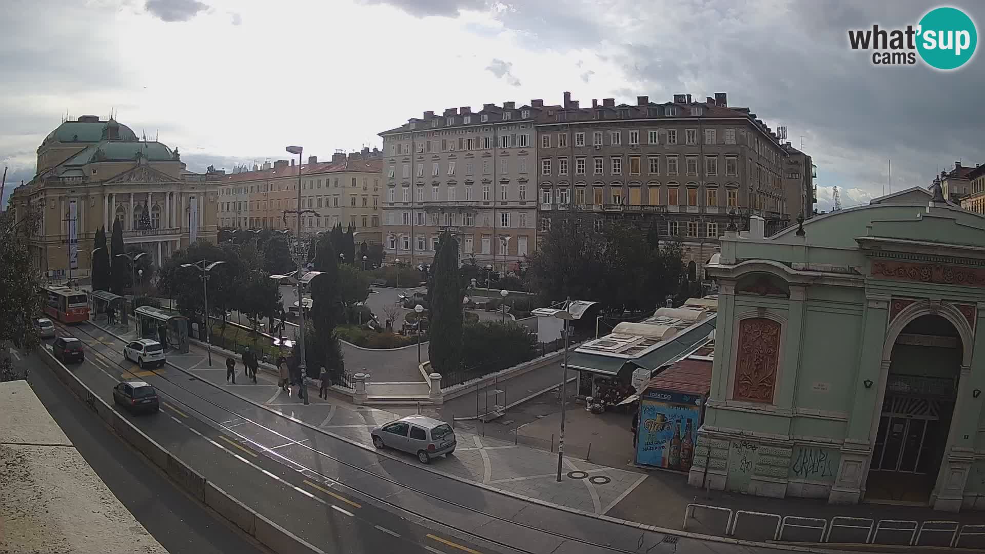 Webkam Rijeka – Park i Hrvatsko narodno kazalište Ivana pl. Zajc