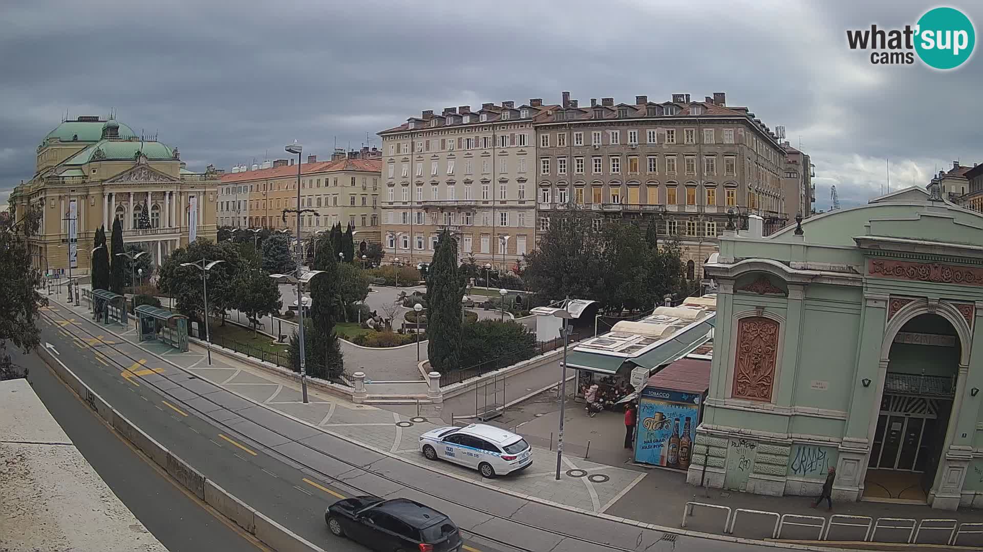 Webcam Fiume – Parco e Teatro nazionale Croato Ivan pl. Zajc