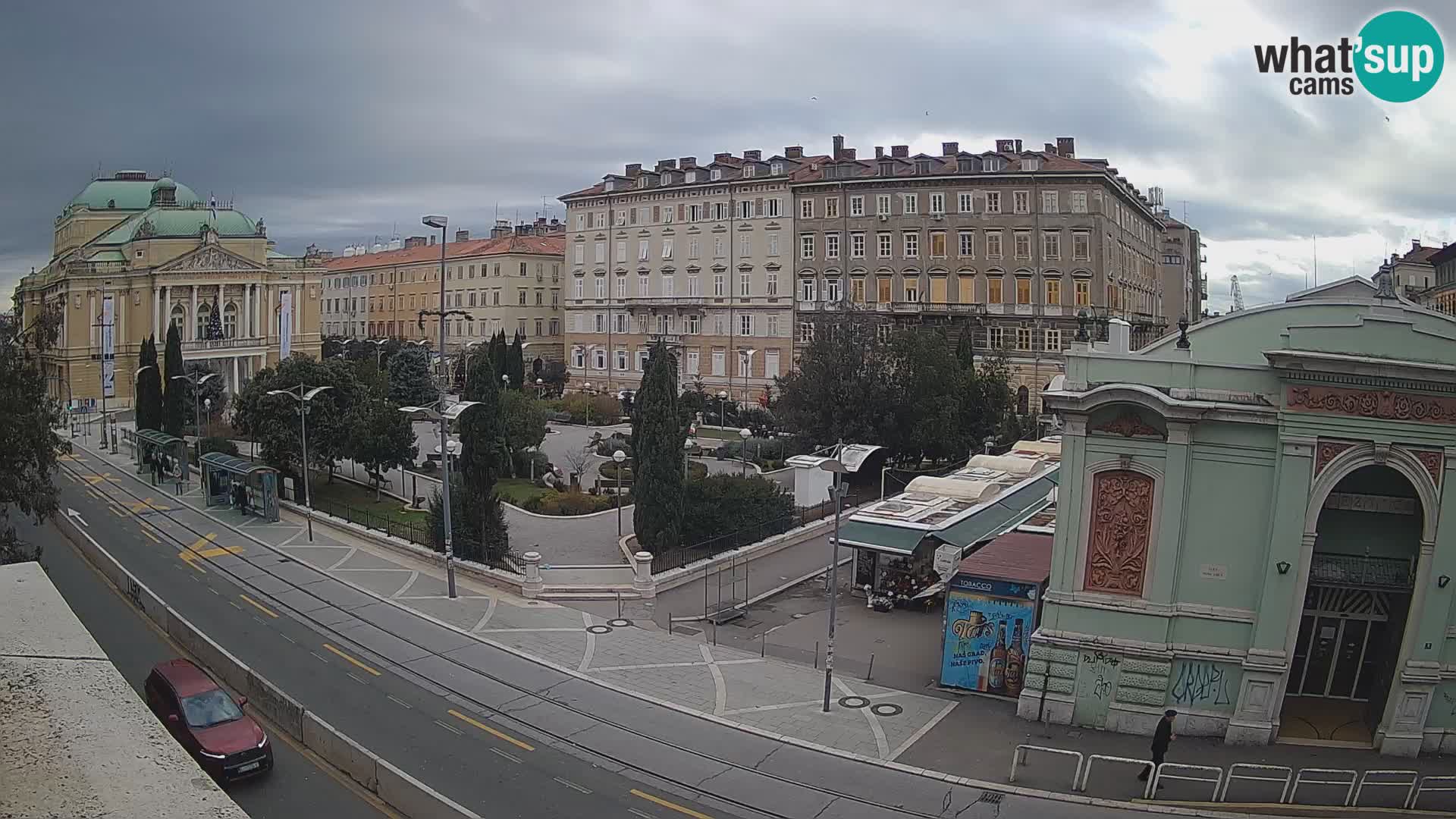 Webkam Rijeka – Park i Hrvatsko narodno kazalište Ivana pl. Zajc