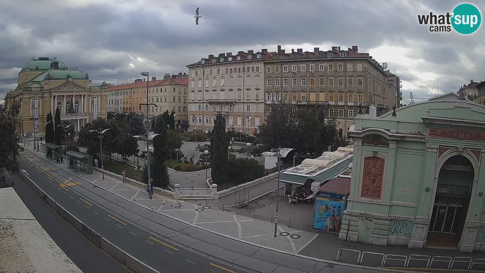 Webcam Rijeka – Parque i Teatro Nacional Croato Ivan pl. Zajc