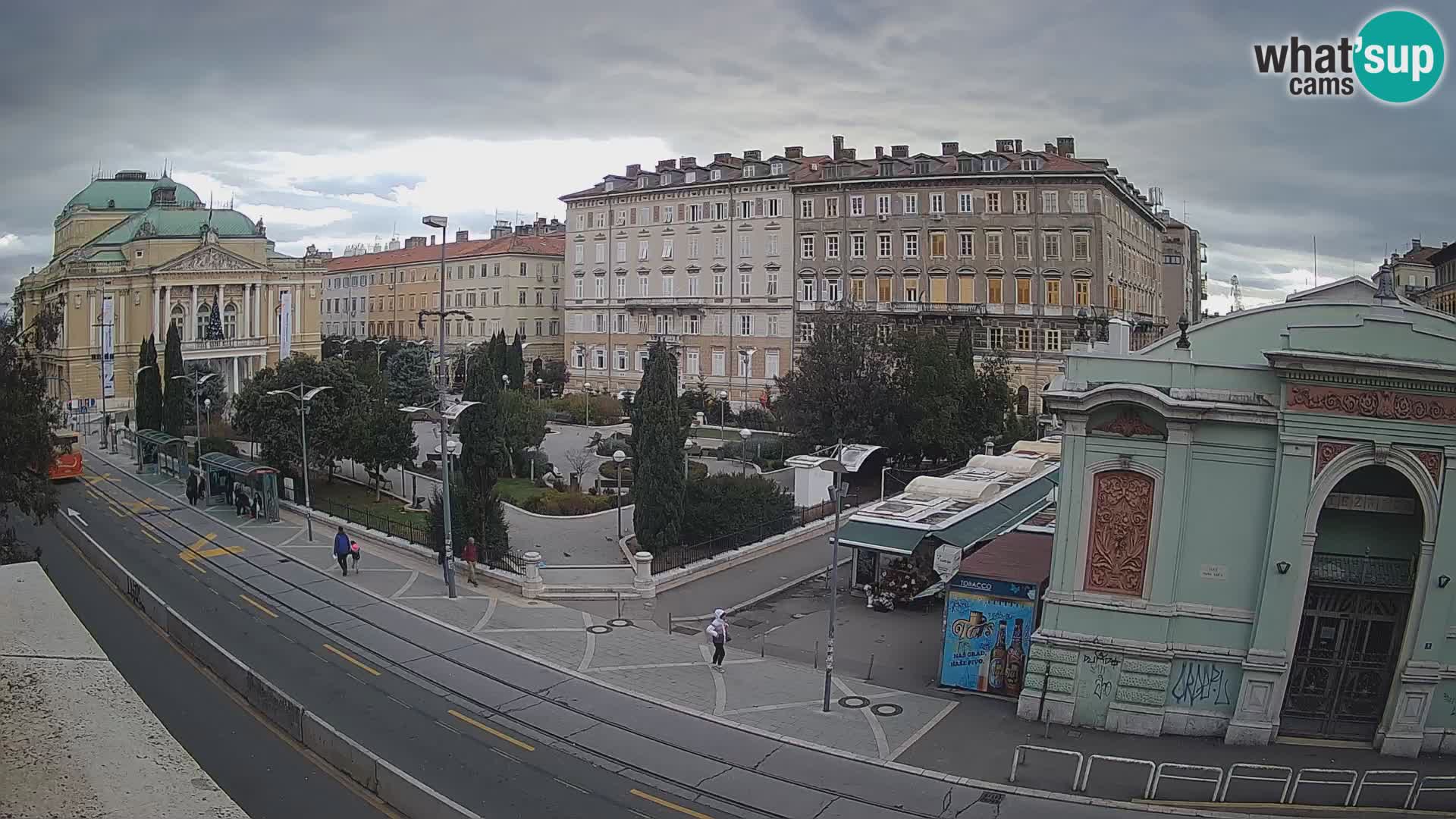 Webcam Rijeka – Parque i Teatro Nacional Croato Ivan pl. Zajc