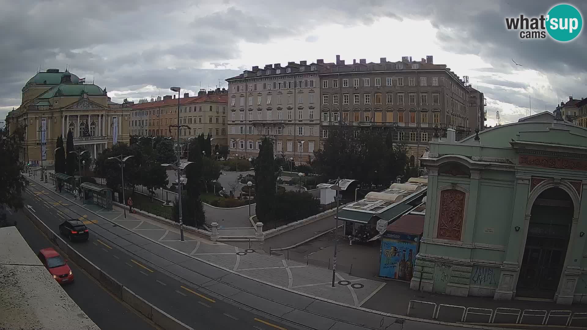 Webcam Rijeka – Park and  Croatian National Theatre Ivan pl. Zajc