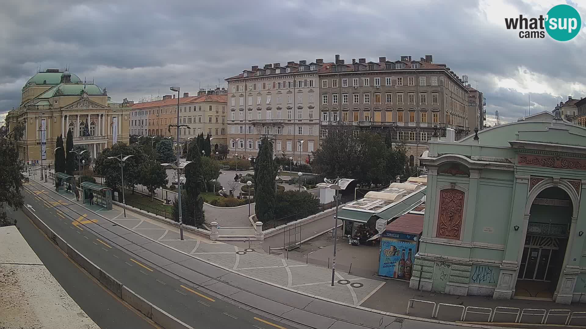 Webcam Rijeka – Parque i Teatro Nacional Croato Ivan pl. Zajc