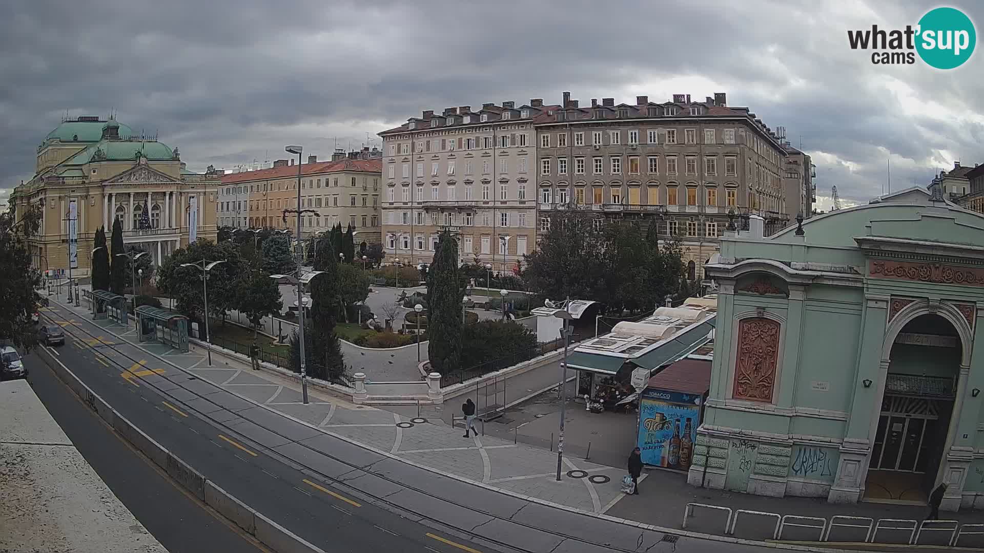 Webkam Rijeka – Park i Hrvatsko narodno kazalište Ivana pl. Zajc