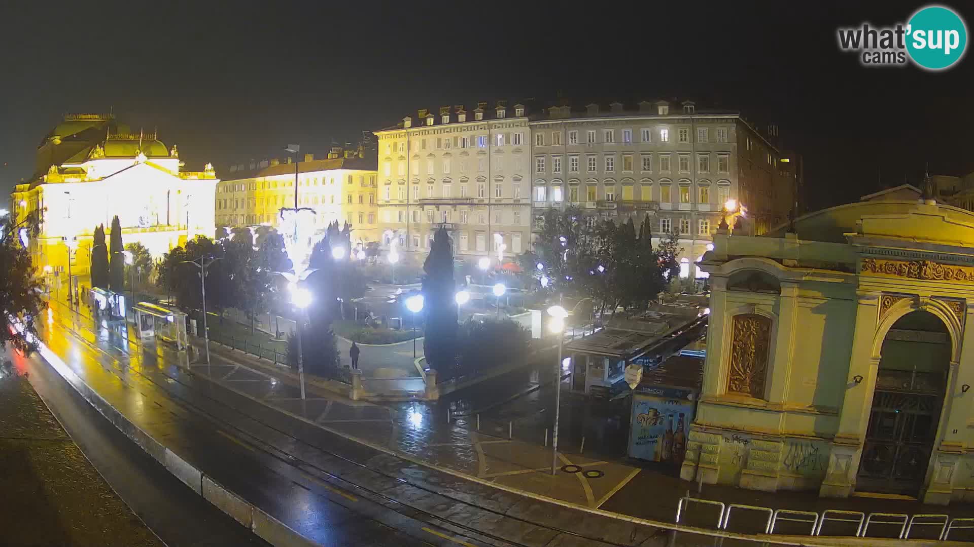 Webcam Rijeka – Park and  Croatian National Theatre Ivan pl. Zajc