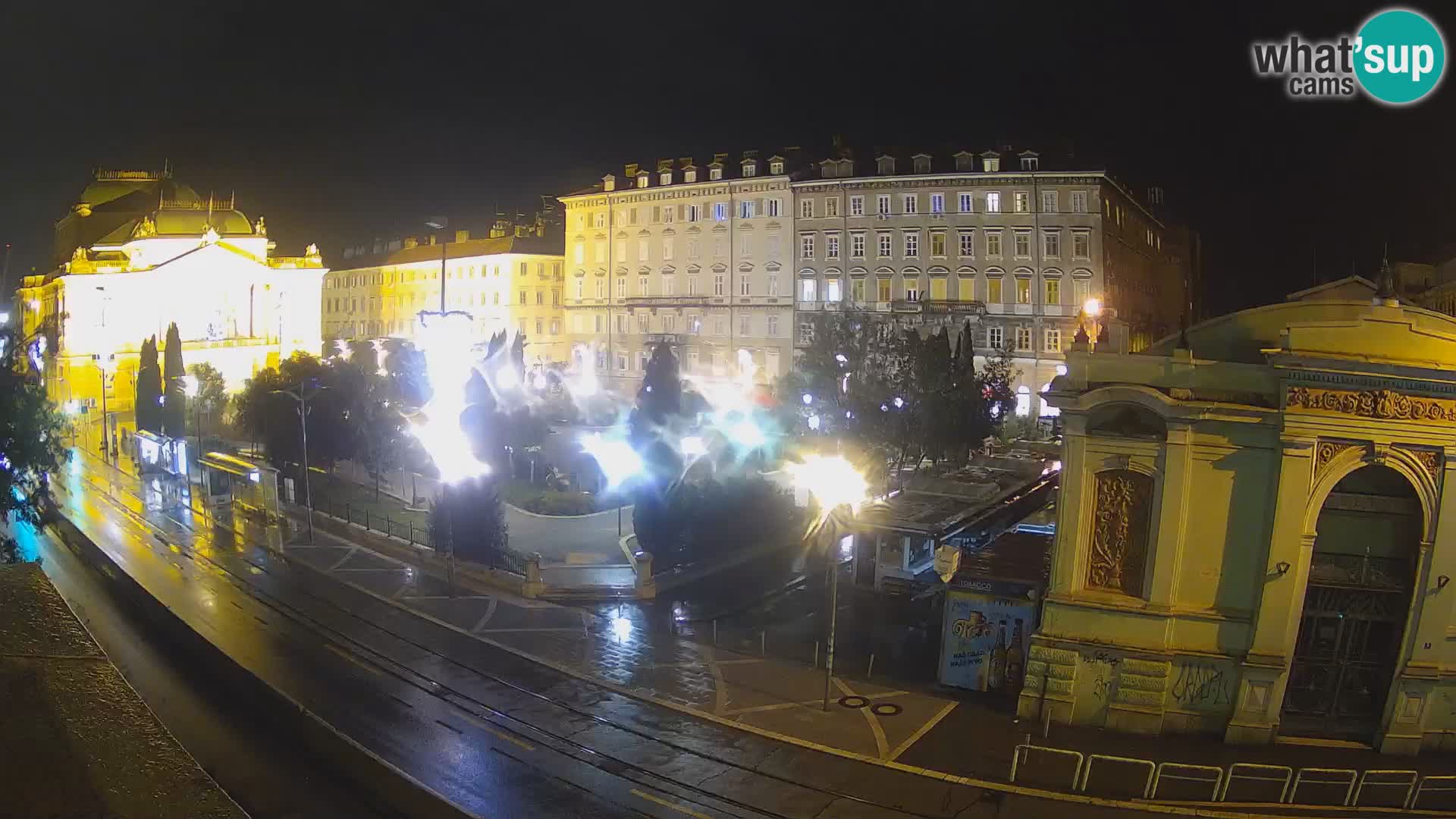 Webcam Rijeka – Park et Théâtre national croate Ivan pl. Zajc