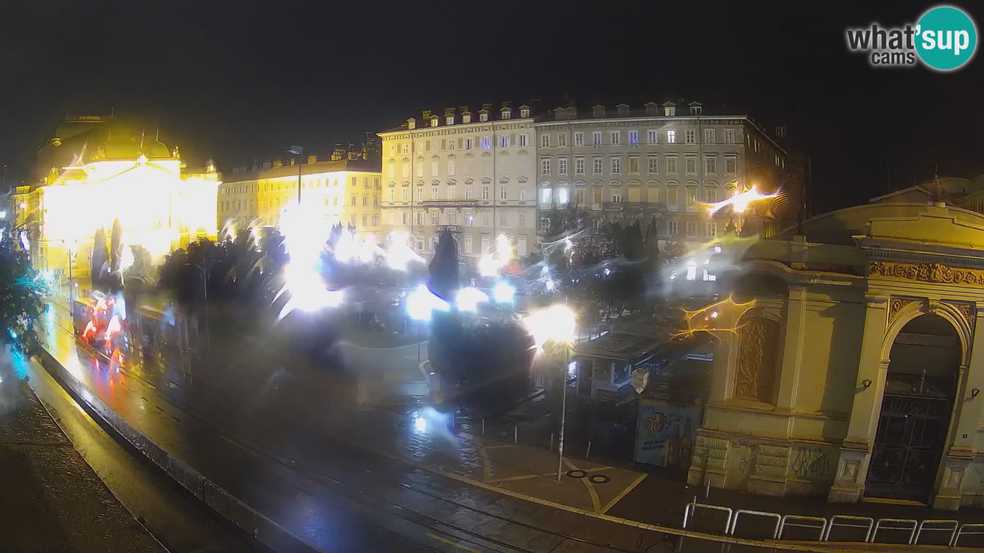 Webcam Rijeka – Parque i Teatro Nacional Croato Ivan pl. Zajc