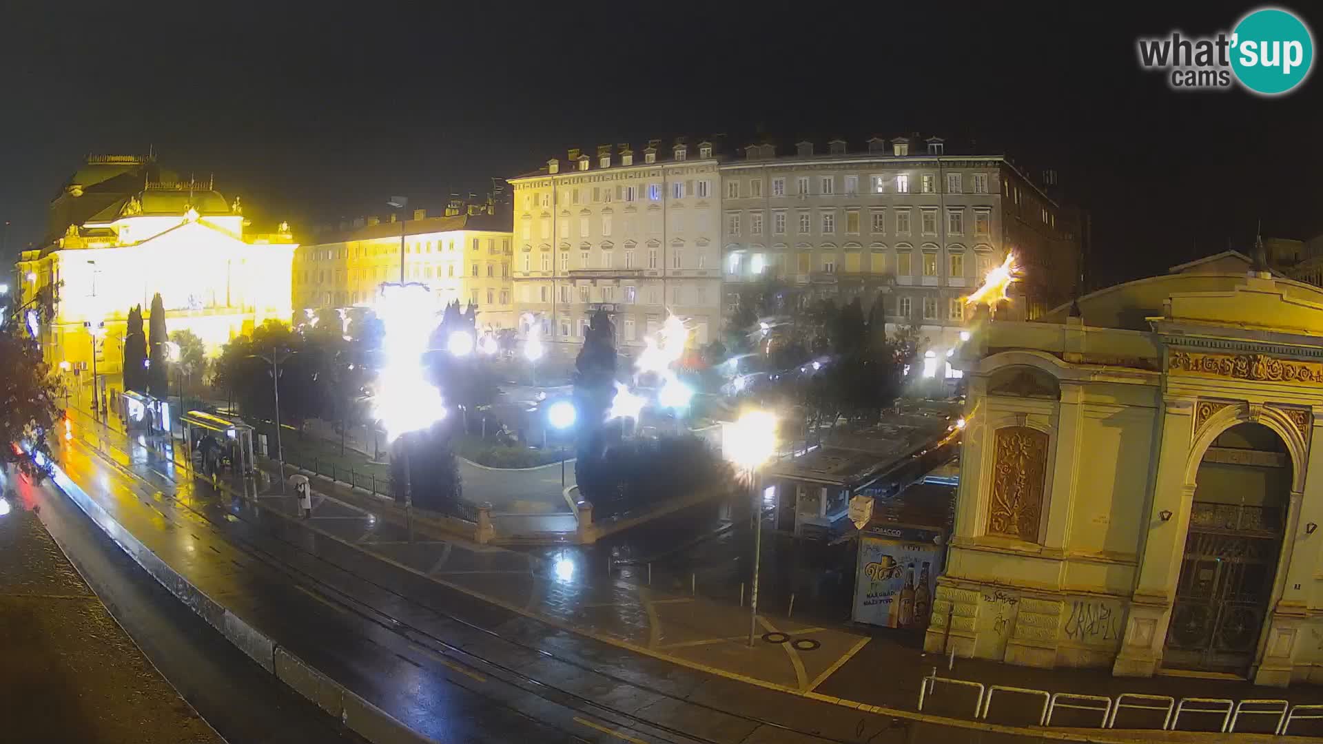 Webcam Rijeka – Parque i Teatro Nacional Croato Ivan pl. Zajc