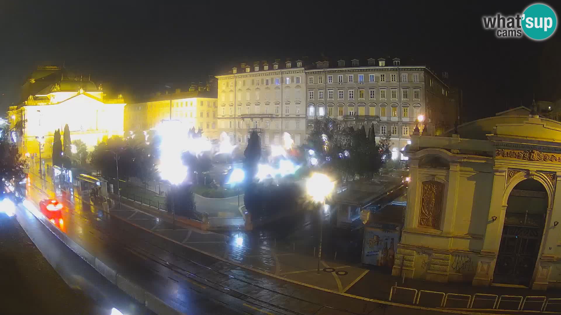 Webcam Rijeka – Park et Théâtre national croate Ivan pl. Zajc