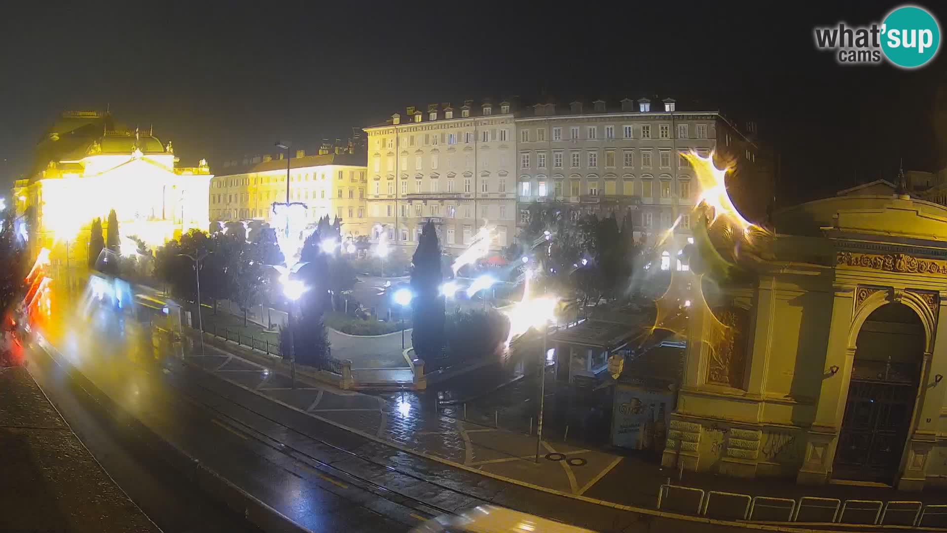 Webcam Rijeka – Park et Théâtre national croate Ivan pl. Zajc