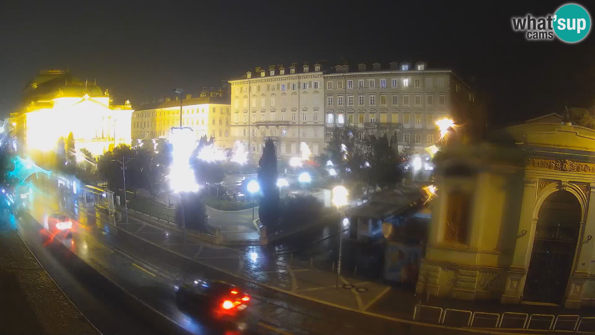 Webcam Rijeka – Park et Théâtre national croate Ivan pl. Zajc